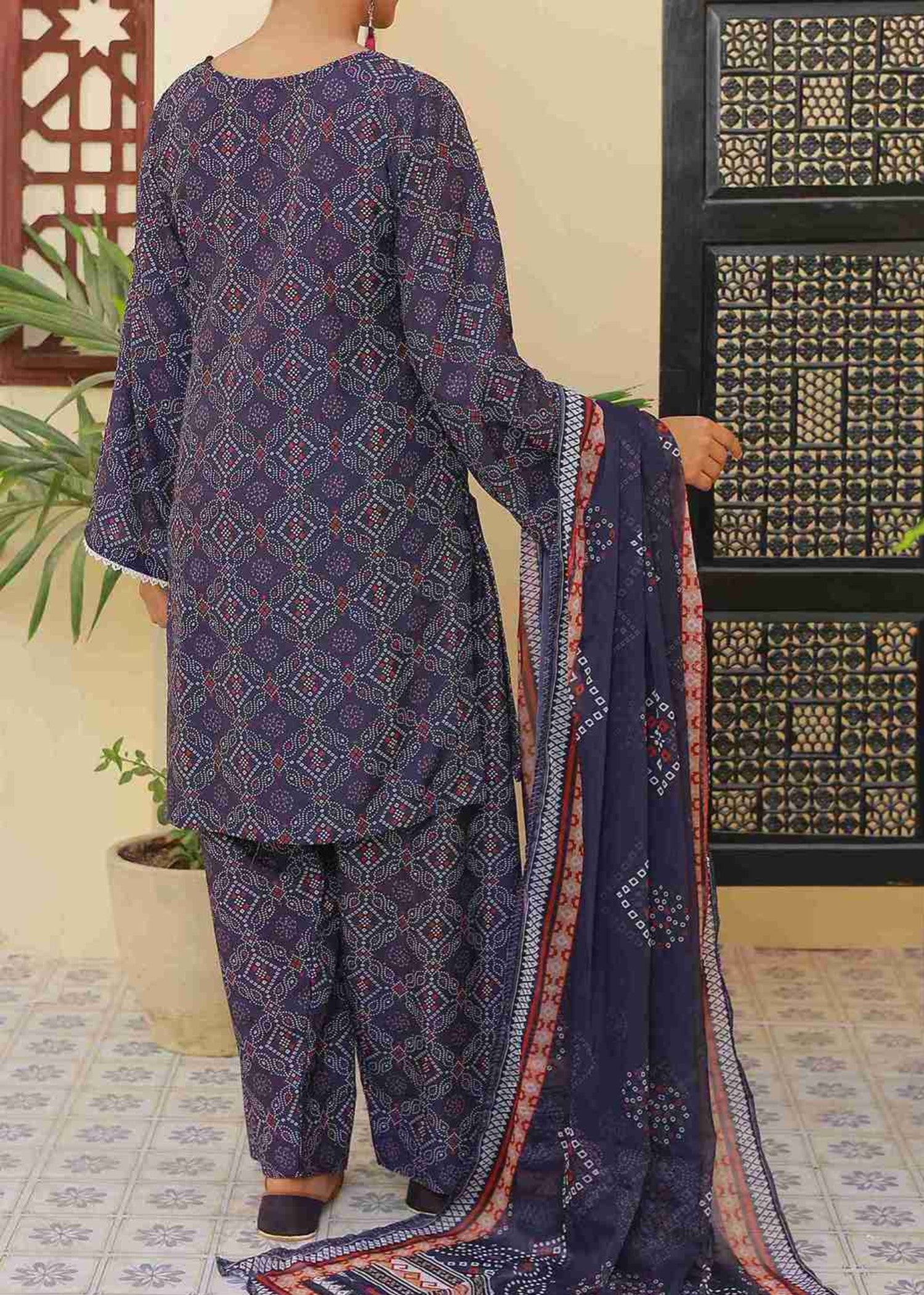 Zuruj Pret Neel Tara ( Farshi Shalwar ) Women 3pcs