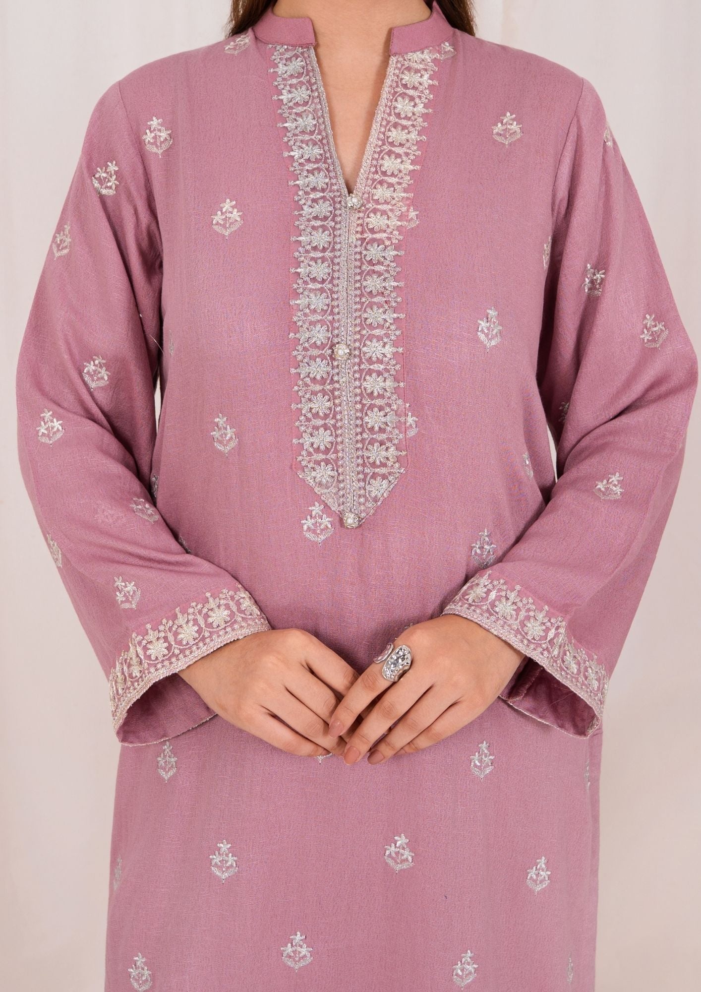 Yolo Pret Embroidered Silk Karandi with Embroidered Border Shawl AML W25 0032 Women 3pcs