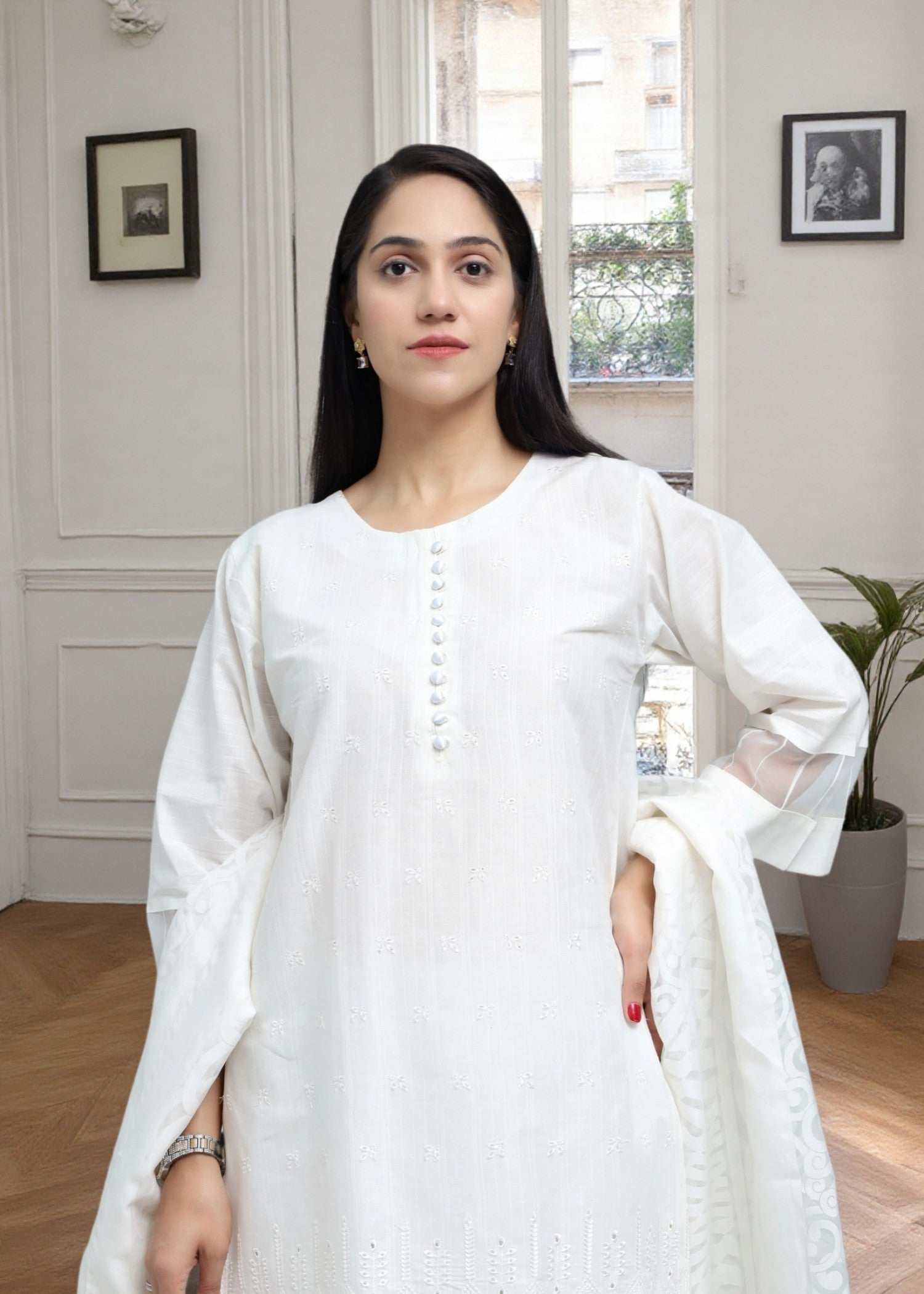 Mirhal Fashion Milky White Women 3pcs