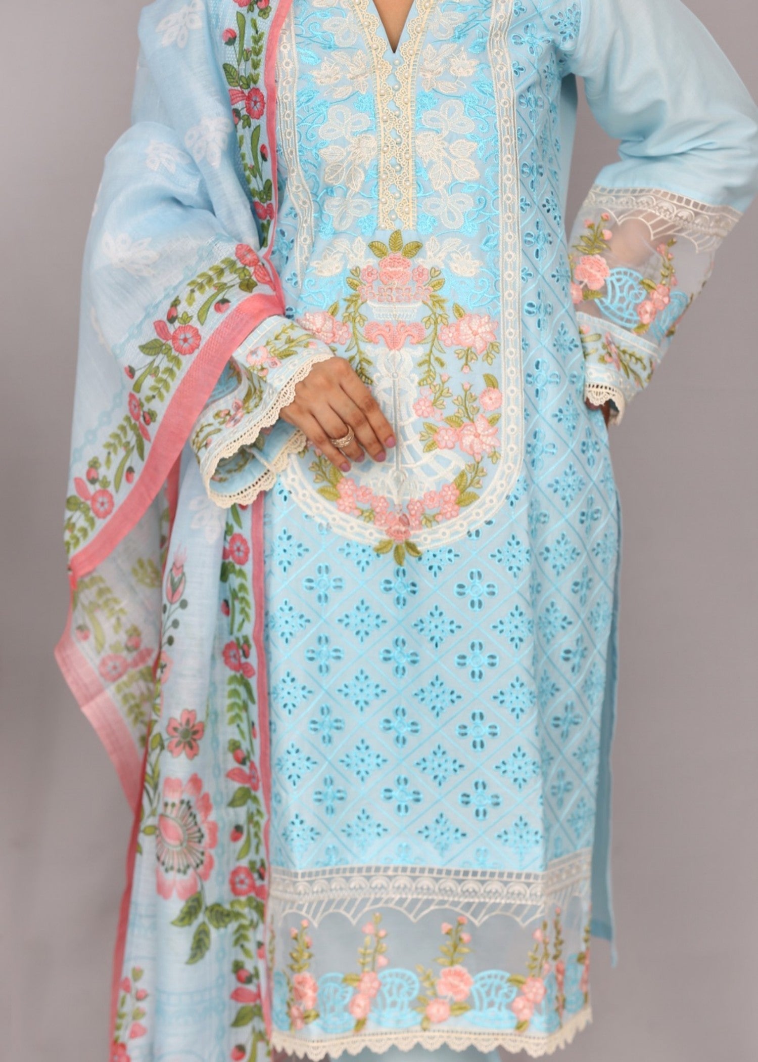 Mr Rai Attires Rida Embroidered Women 3pcs