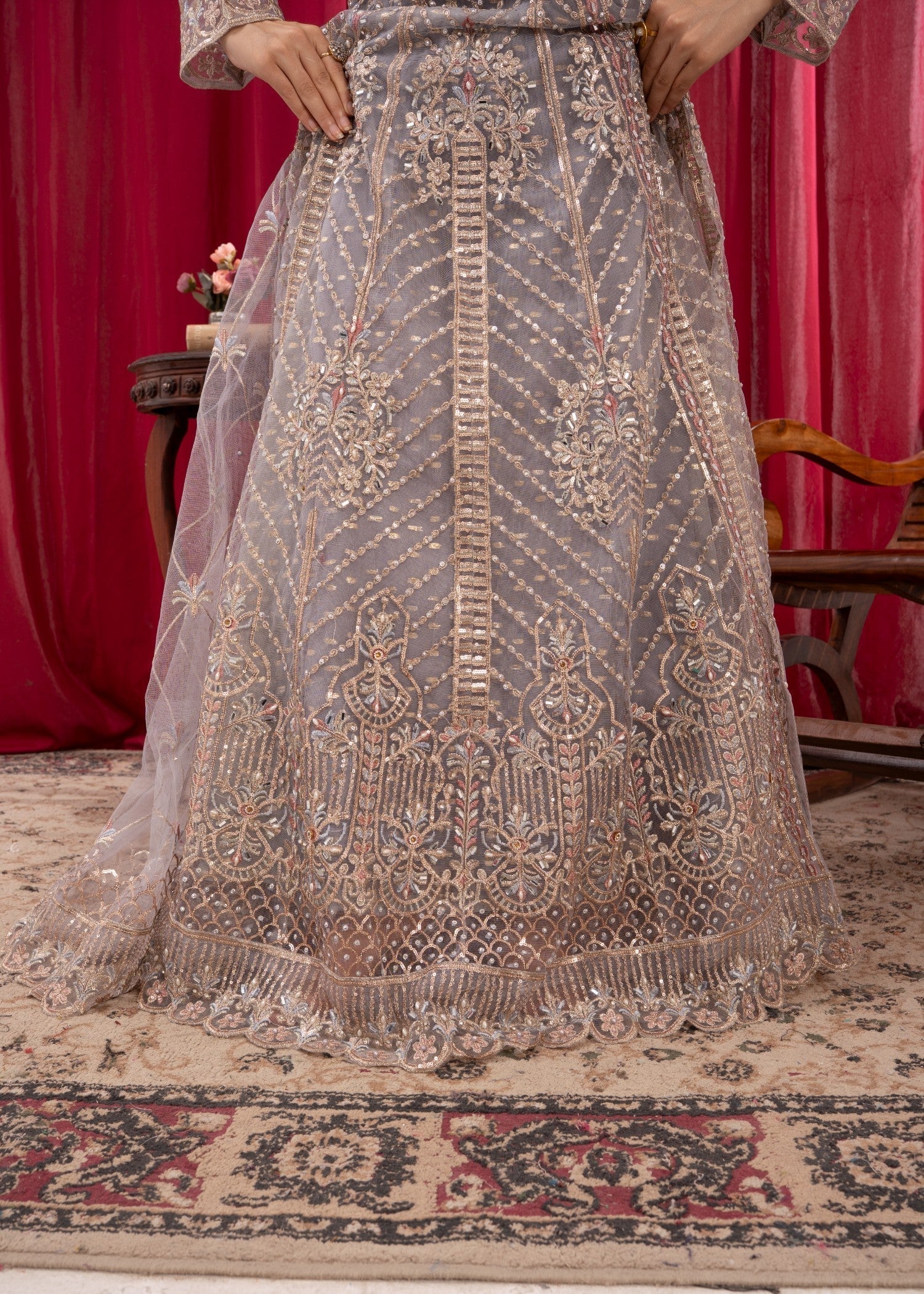 Four Season Boutique QISWAH ANGRAKHA GREY Women 3pcs