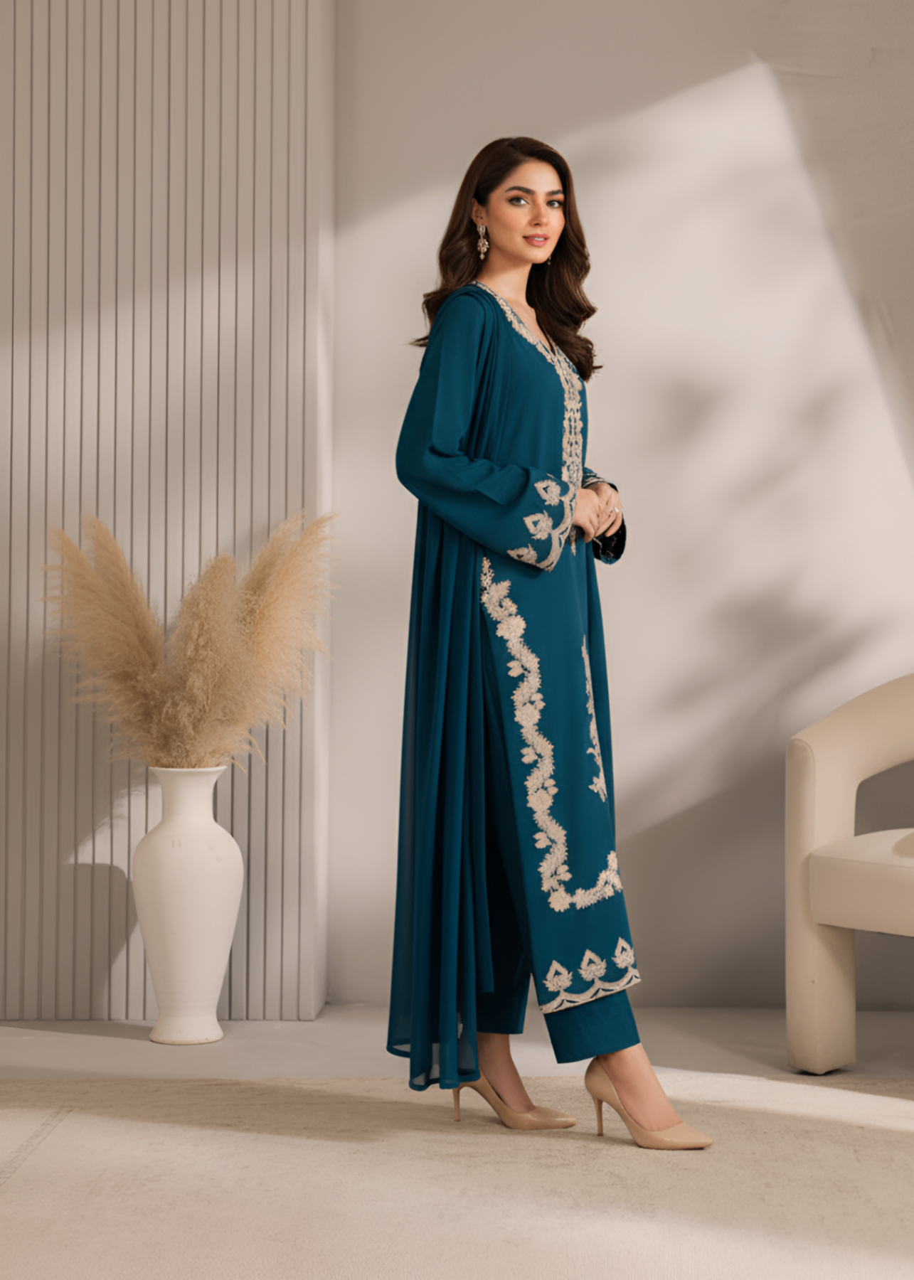 Tawakal Closet TEAL WHITE Women 3pcs