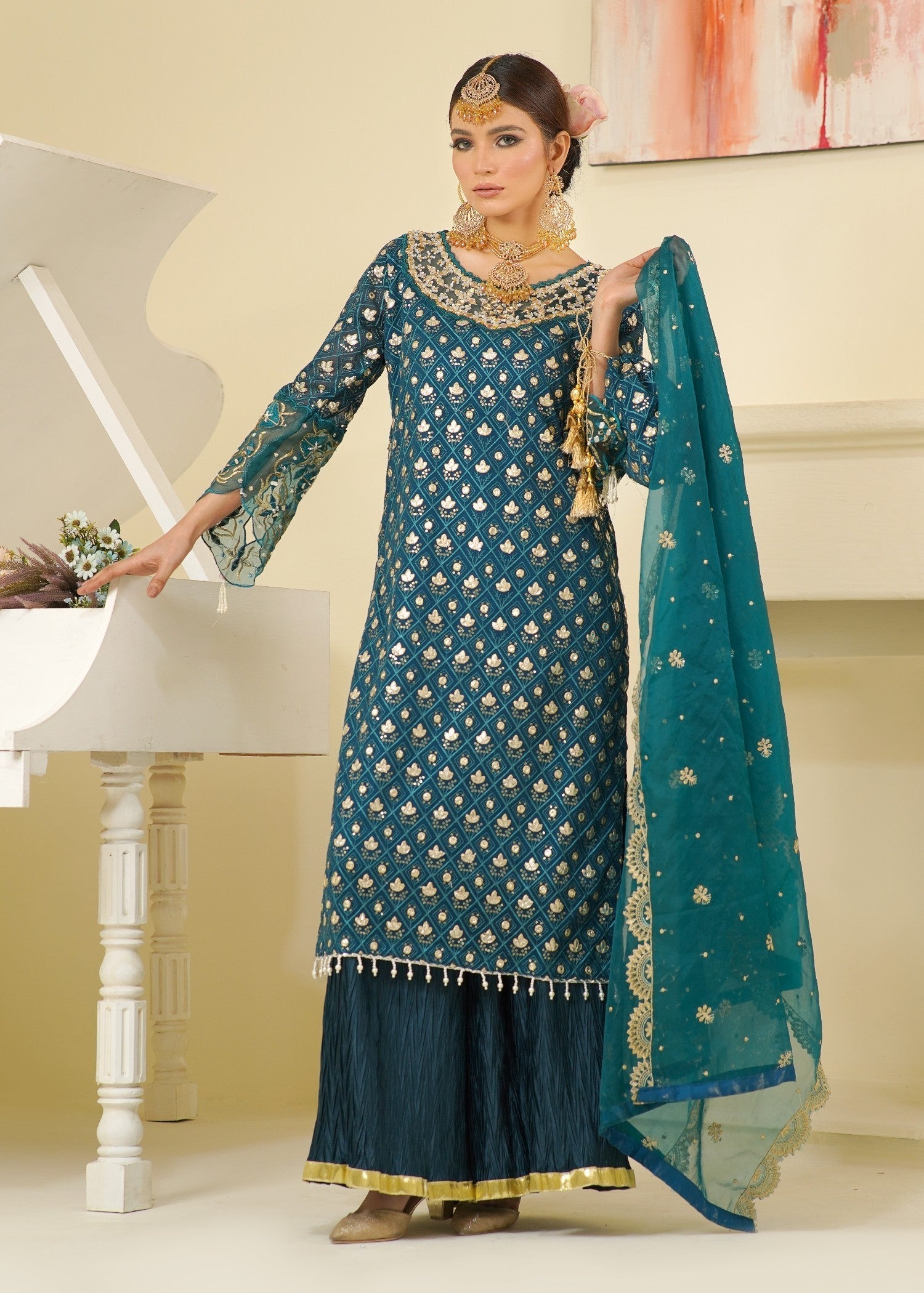 Rangoon Clothing Kubra Sapphire Blue Women 3pcs