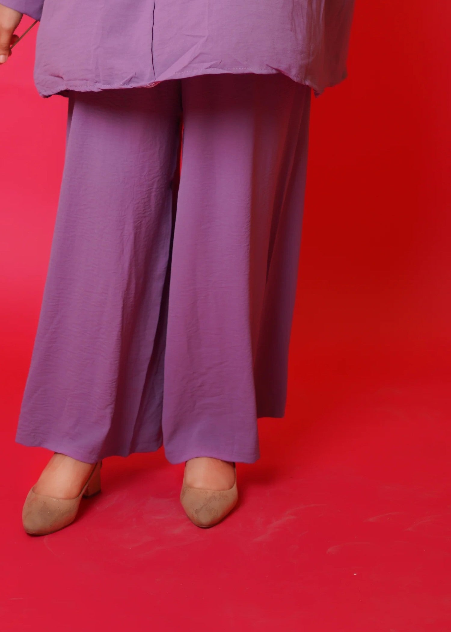 Al Rubab Collection Iris Frock Style Co Ord Set Mauve Women 2pcs