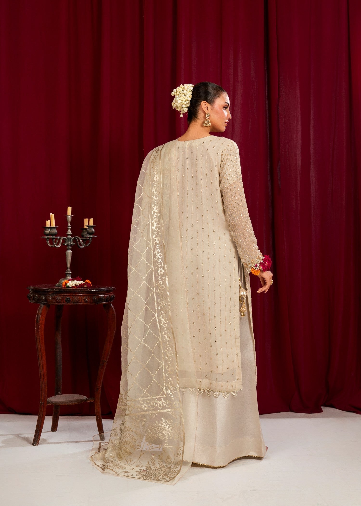 Maira Fashion Off White plazo set Women 4pcs