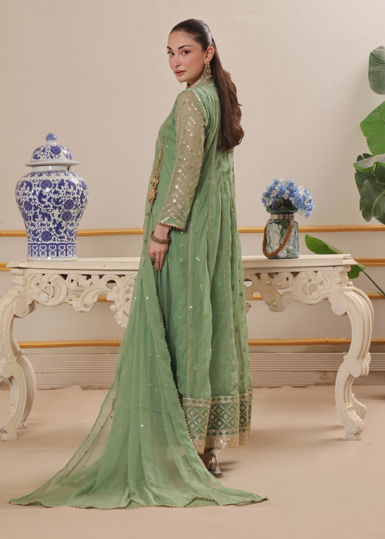 Abaan Zohan NAYAAB Pastel Green Women 3pcs