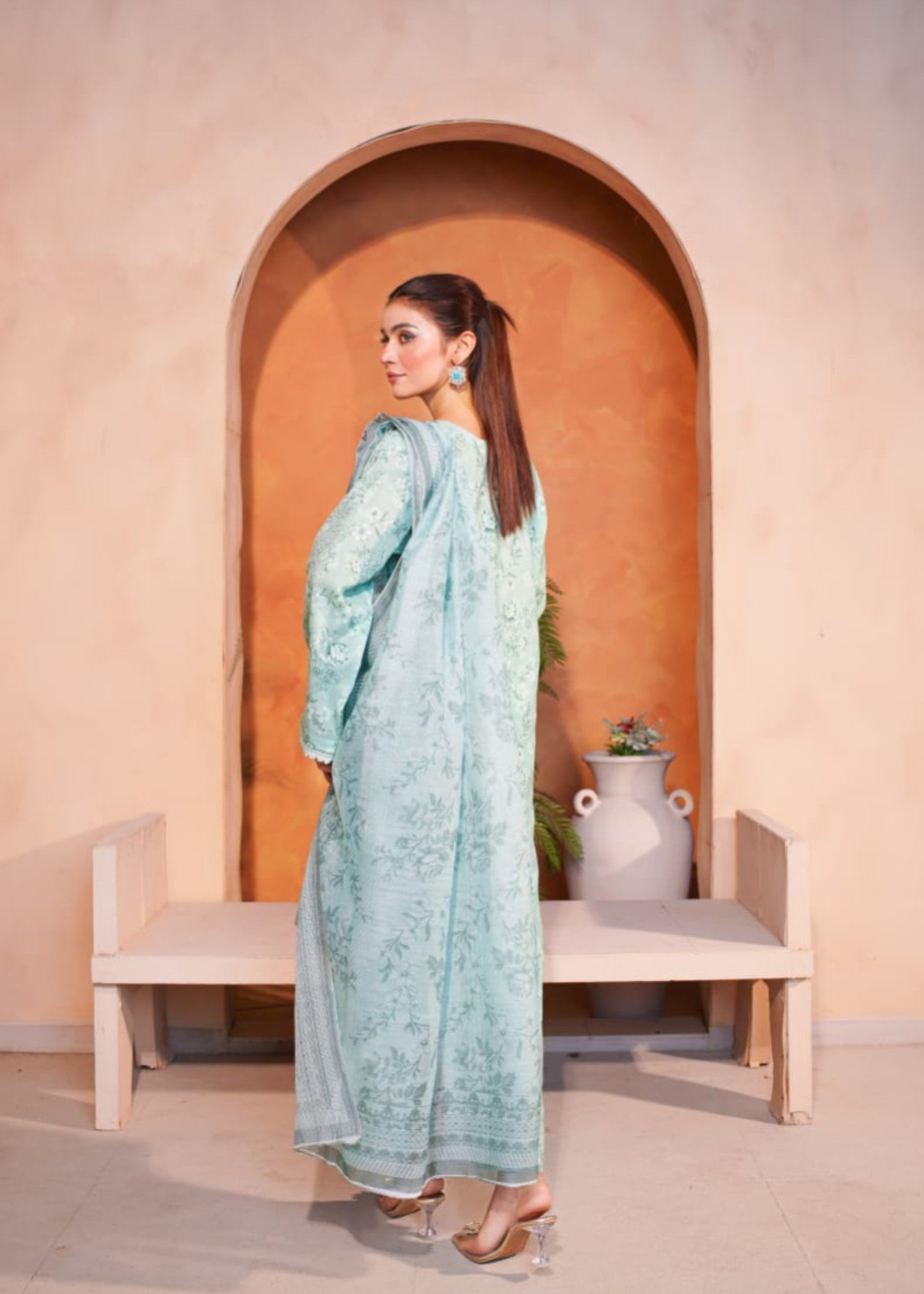 Shehroz Fashion AYEZA LAWN EMBROIDERY SUIT Women 3pcs