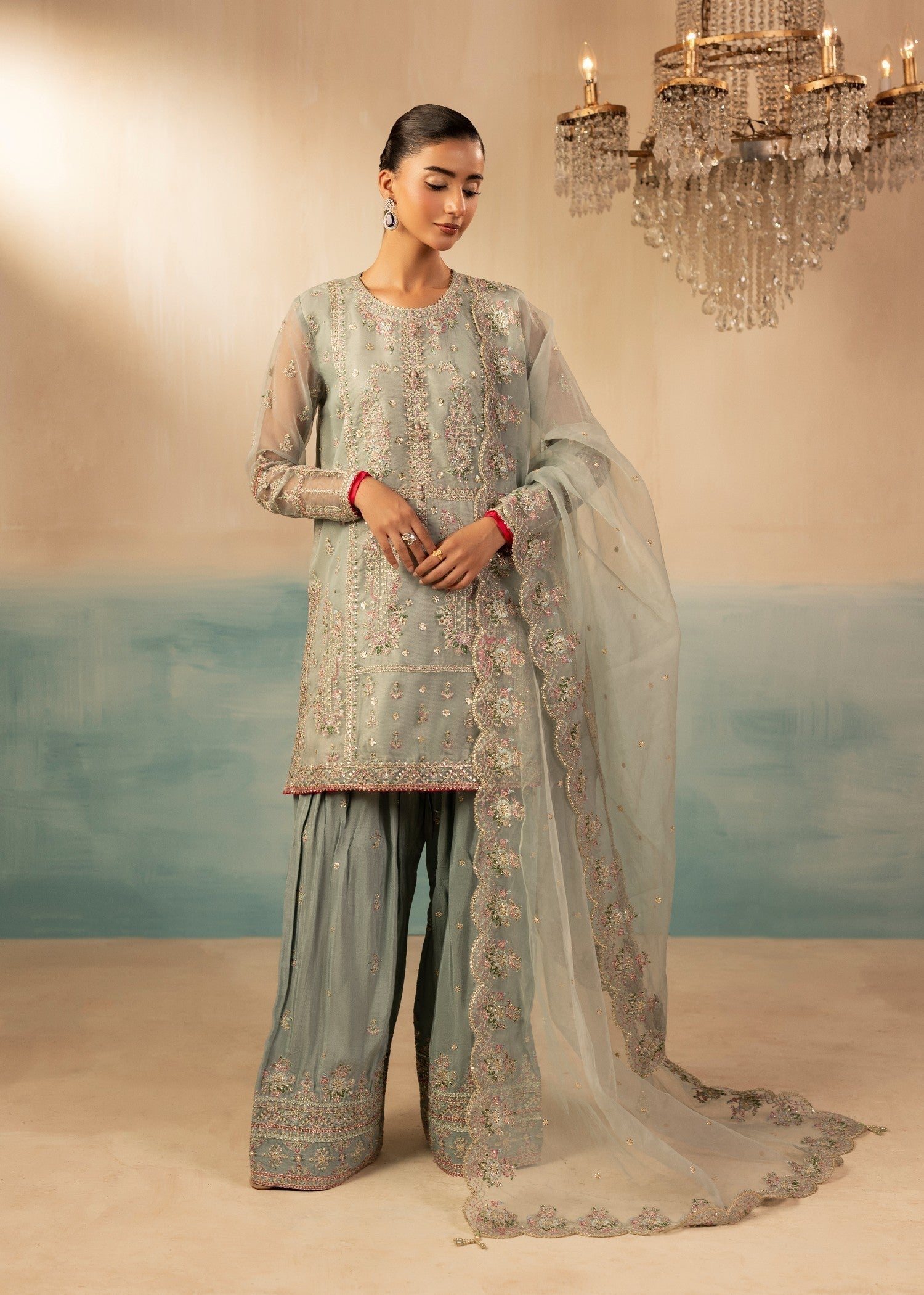 Diara Couture INSHA FS 02 PASTEL GREY Women 3pcs