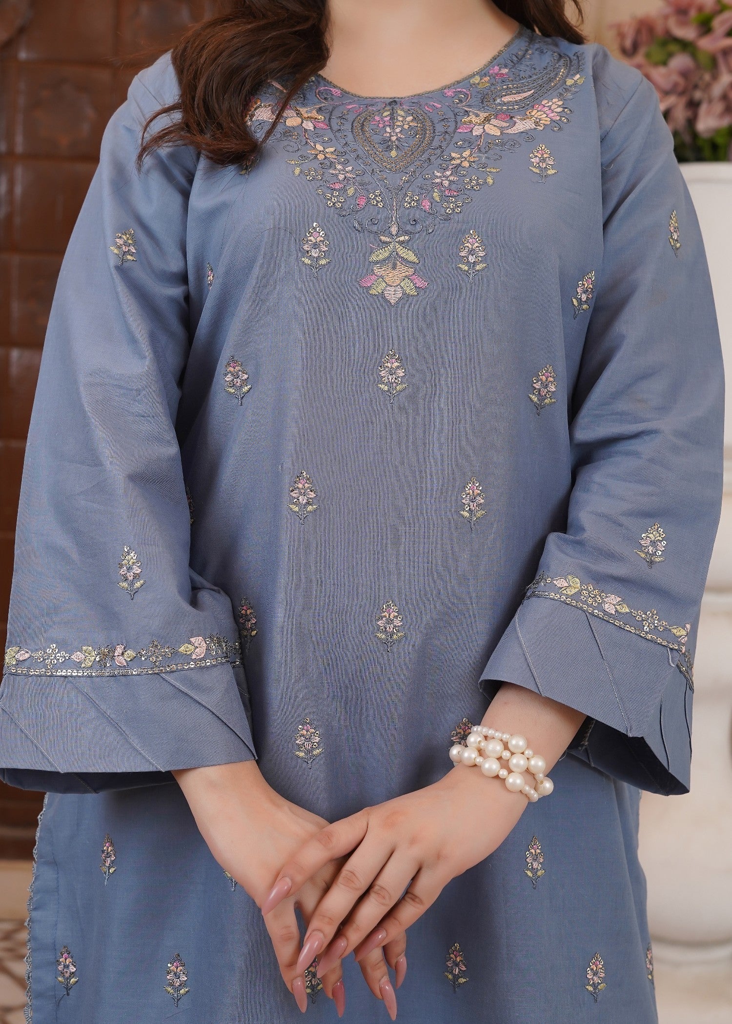 Waniya Awais WAF D15 (Farshi Shalwar) Women 3pcs