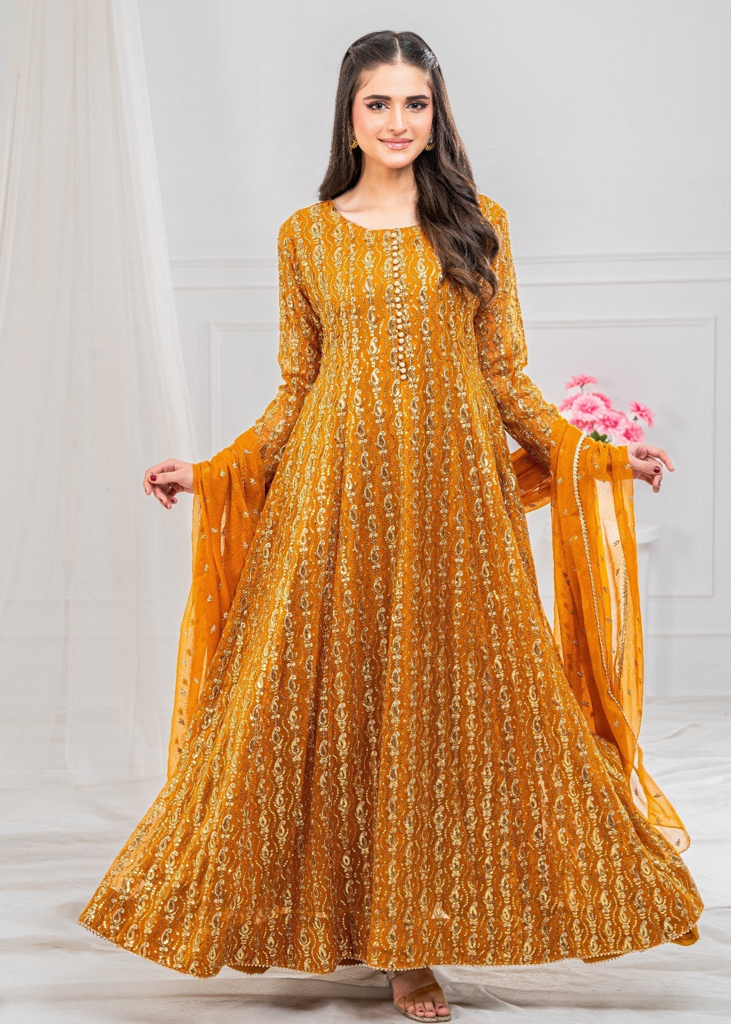 Ayesha Closet Shireen Gul Mustard Women 3pcs