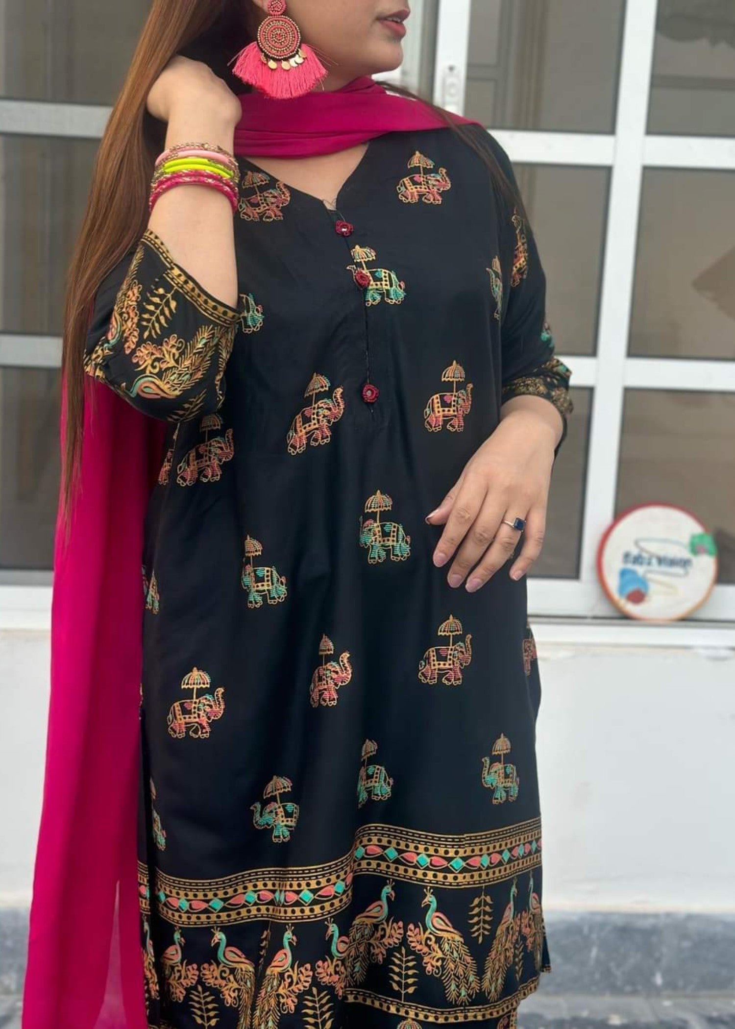 Anabya Garments BLACK ELE Women 2pcs