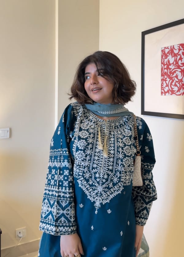 Shehroz Fashion MEHRUNISA LAWN EMBROIDERY SUIT Women 3pcs