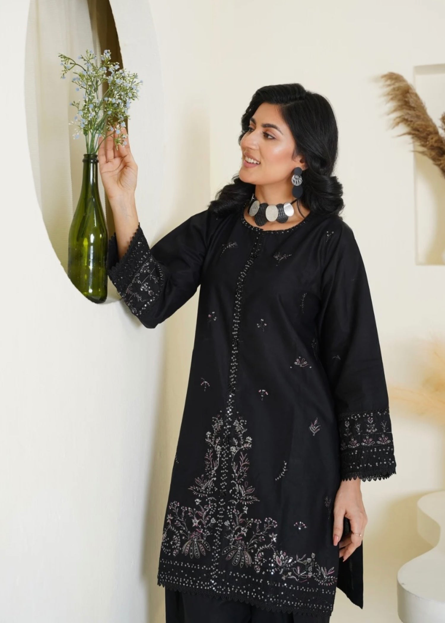 The Turkish Wear Lajwanti Black Women 2pcs