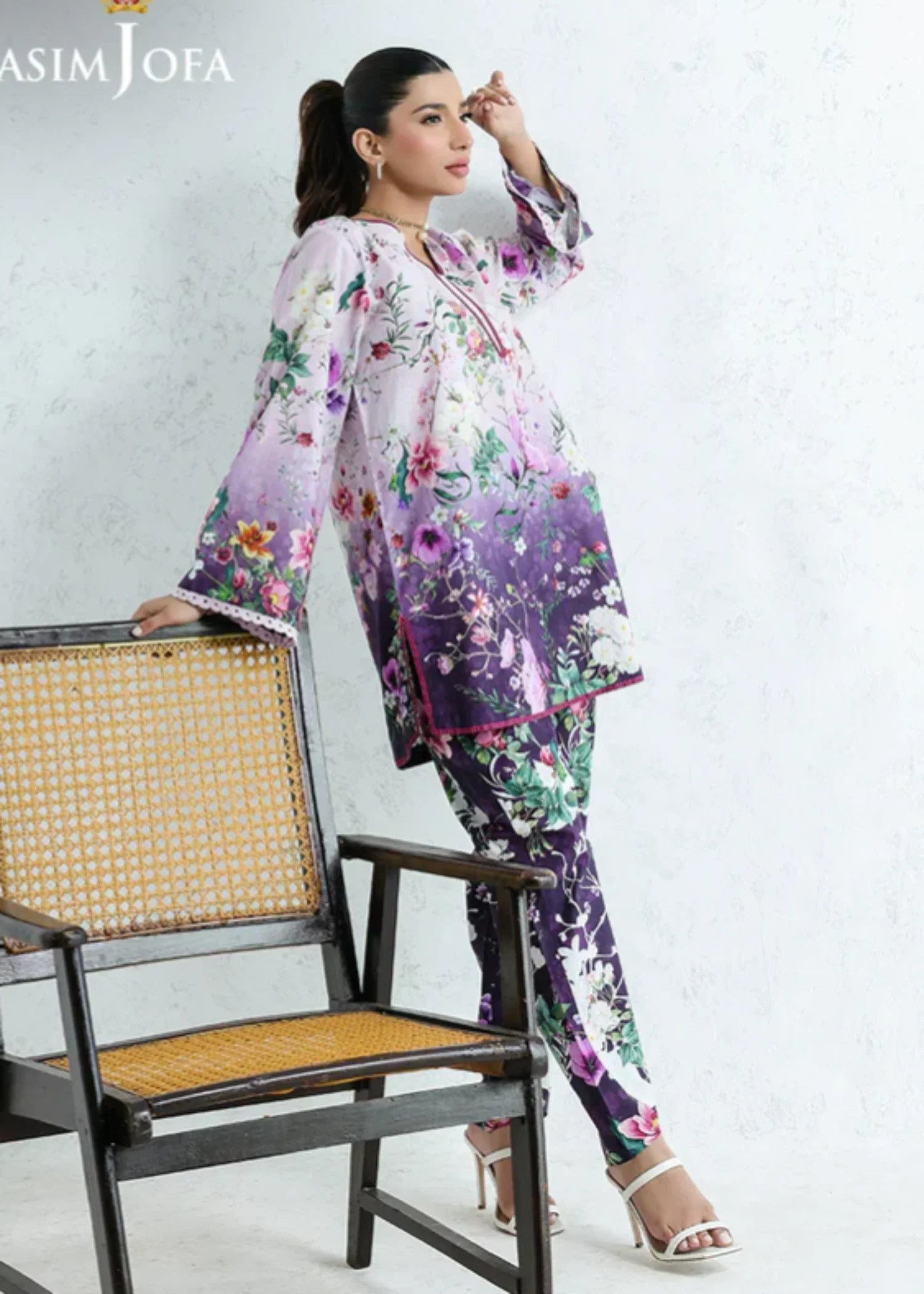 Asim Jofa AJPB 212 PRINTED CAMBRIC STITCHED Women 2pcs