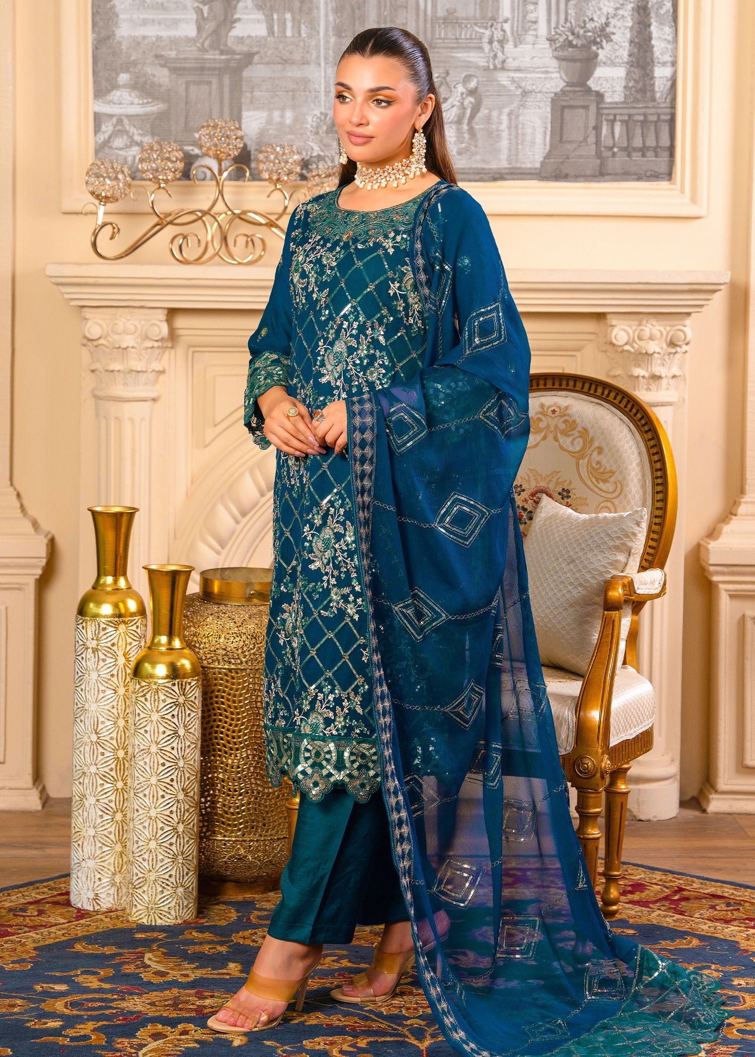 Zahab By M Feroza Women 3pcs