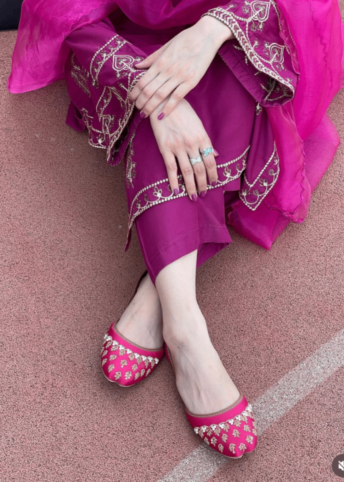 Sajfi Closet Minal Embroidered Stitched Suit for Women Women 2pcs