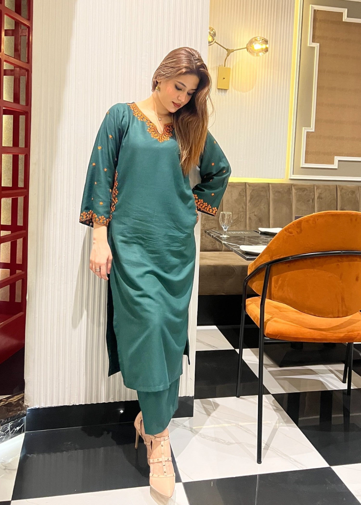 Tehzeeb Libas AFREEN EMBROIDERED STITCHED Women 2pcs