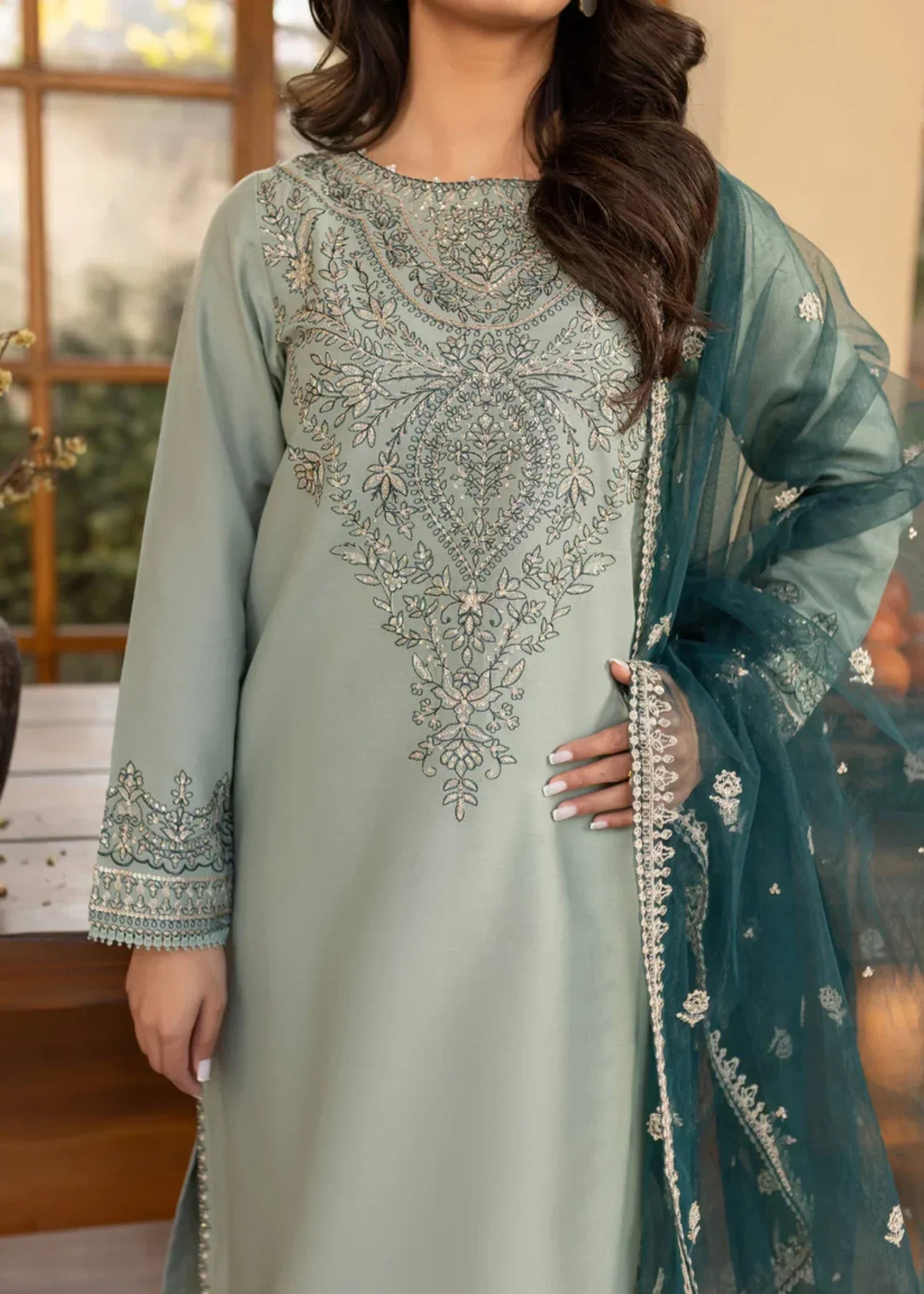 Stylish Collection SEA SAND EMBROIDERED Women 3pcs