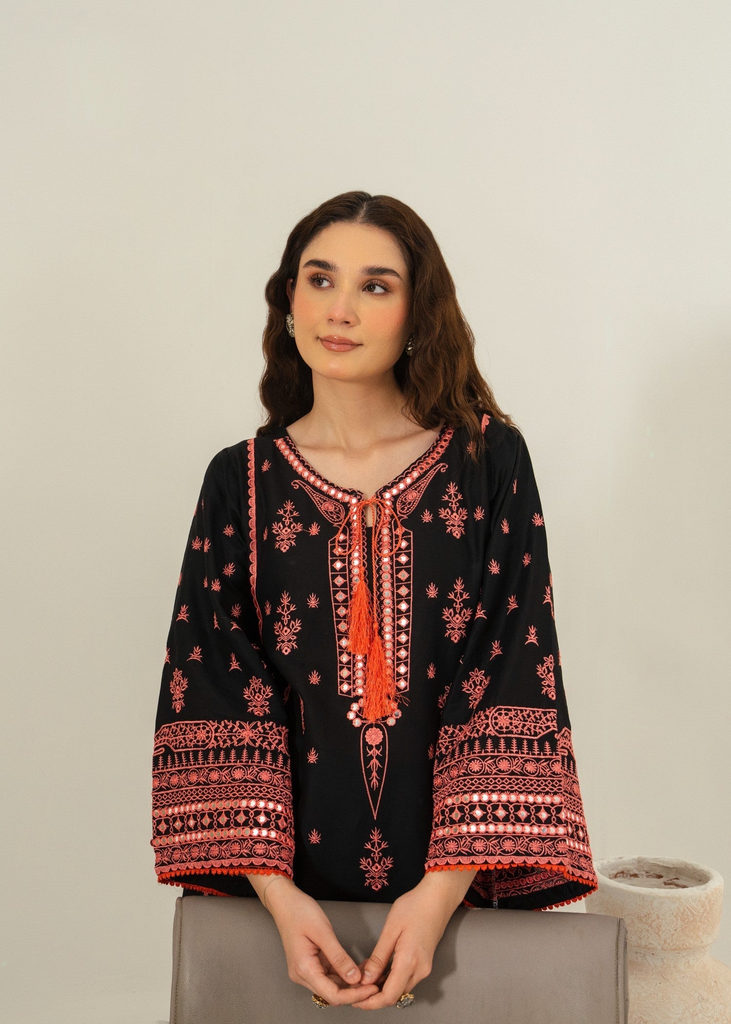 Chaudhary Arts Ajal Lawn Embroidered dress Women 2pcs