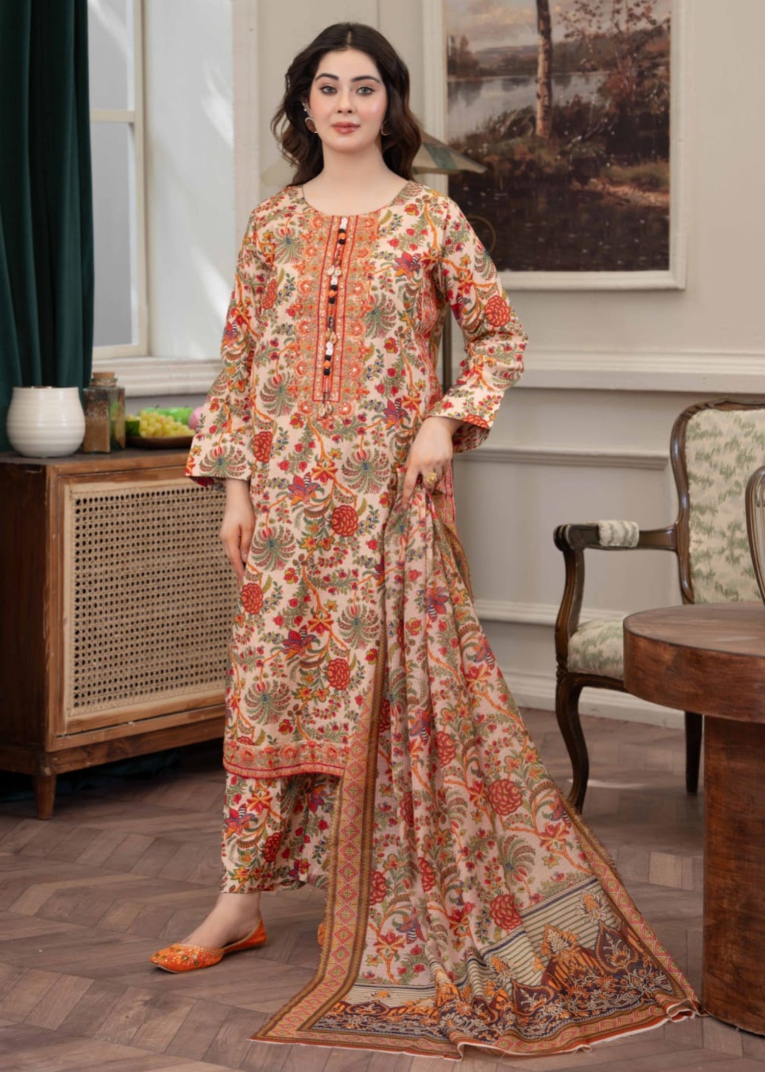 Gul Fashion Embroidered Lawn Kurta Set 04 Women 3pcs