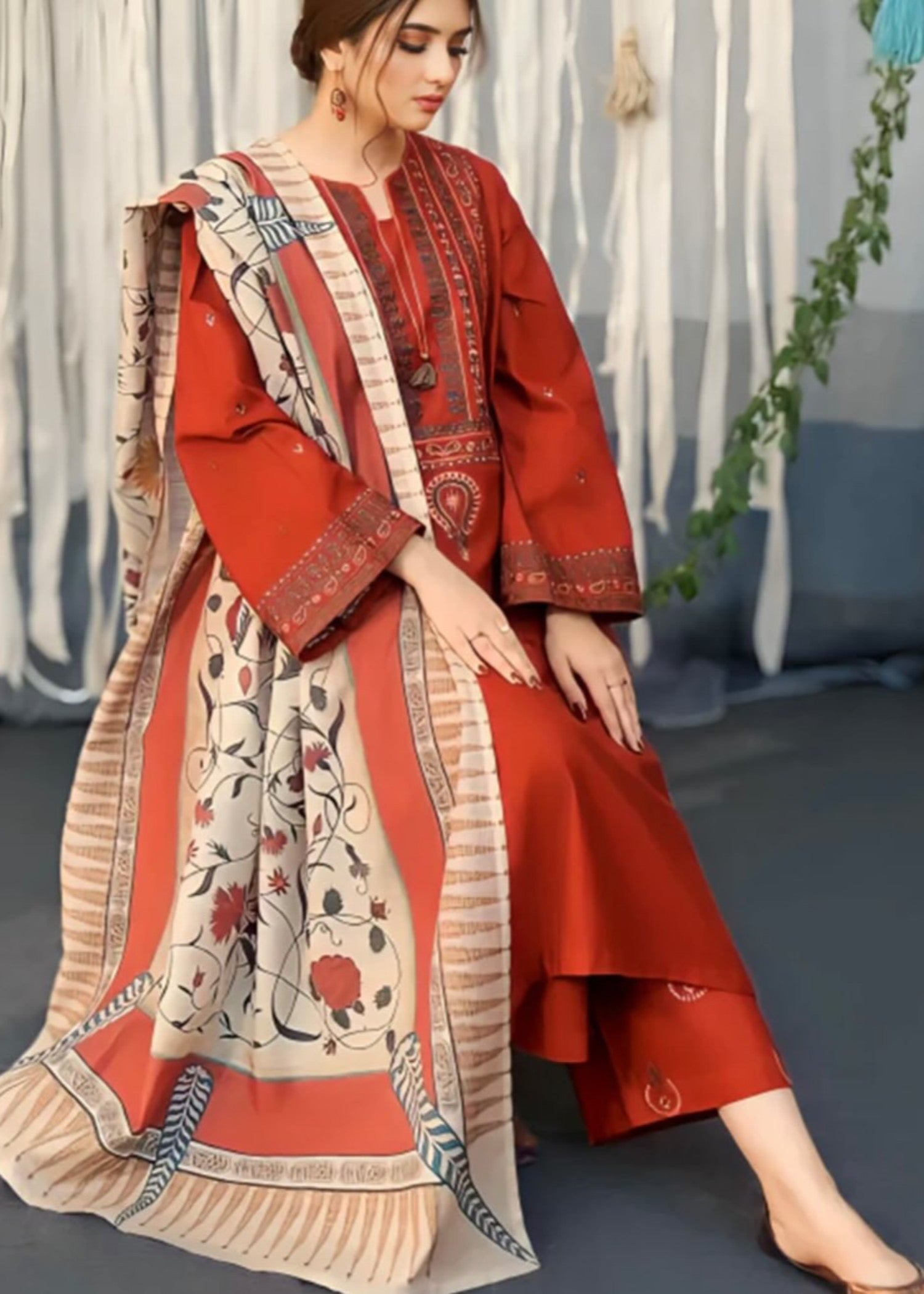 Tehzeeb Libas AYAT SUIT WITH DUPATA Women 3pcs