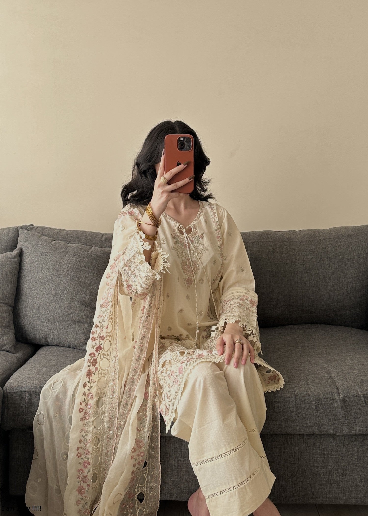 Bin Tayyab (BT006287 CRM) Women 3pcs