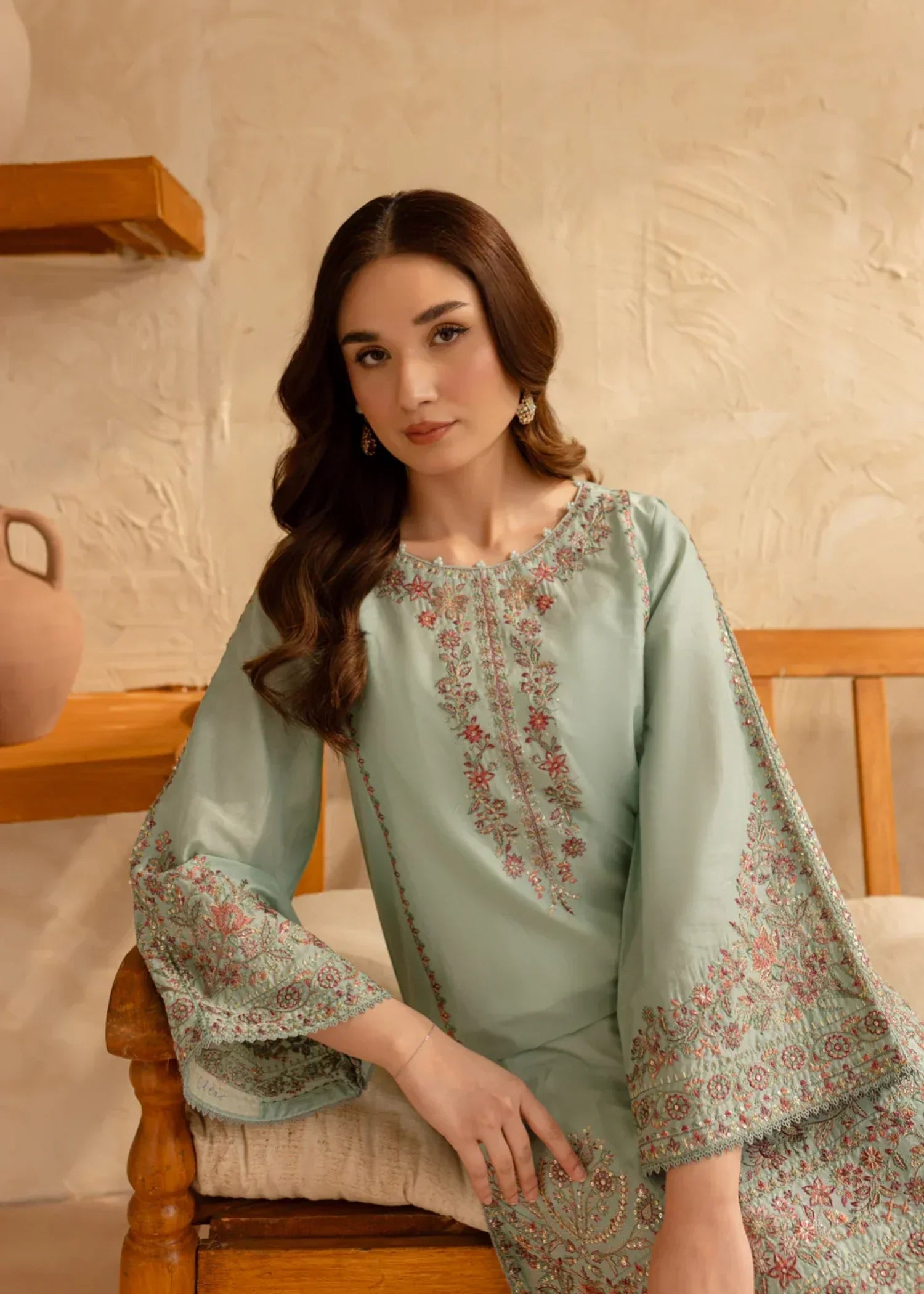 Ramal Novoh embroidered dress Women 2pcs