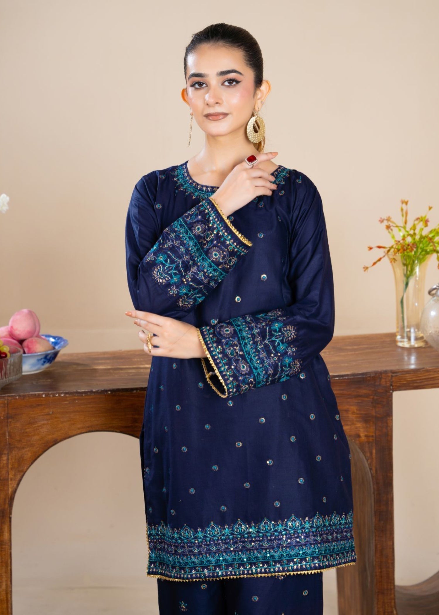 Zeenat & Zoha Navy Formal Women 3pcs
