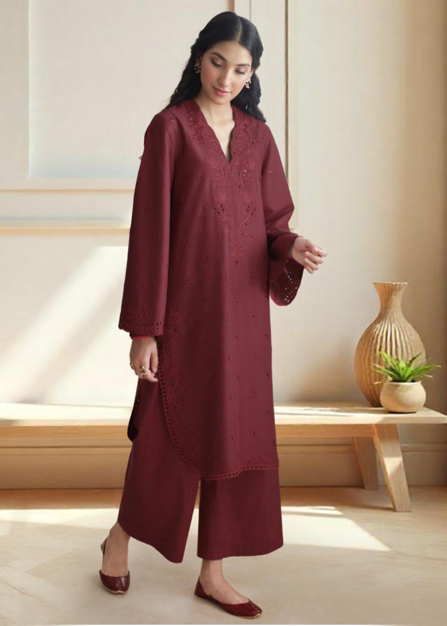 Maharani Official Maroon Elegance / Women 3pcs