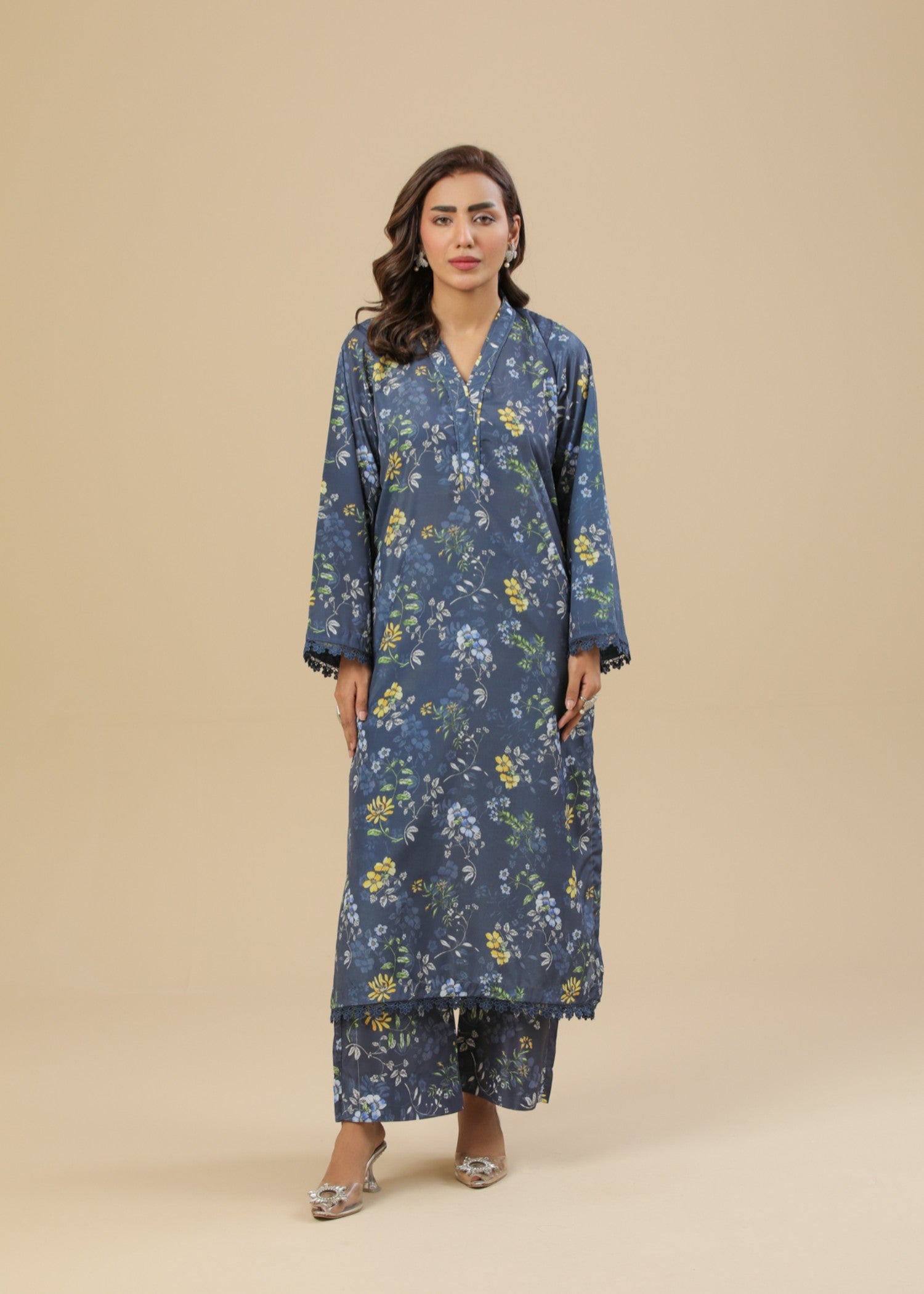 Zenyre Midnight Bloom Printed Set Women 2pcs