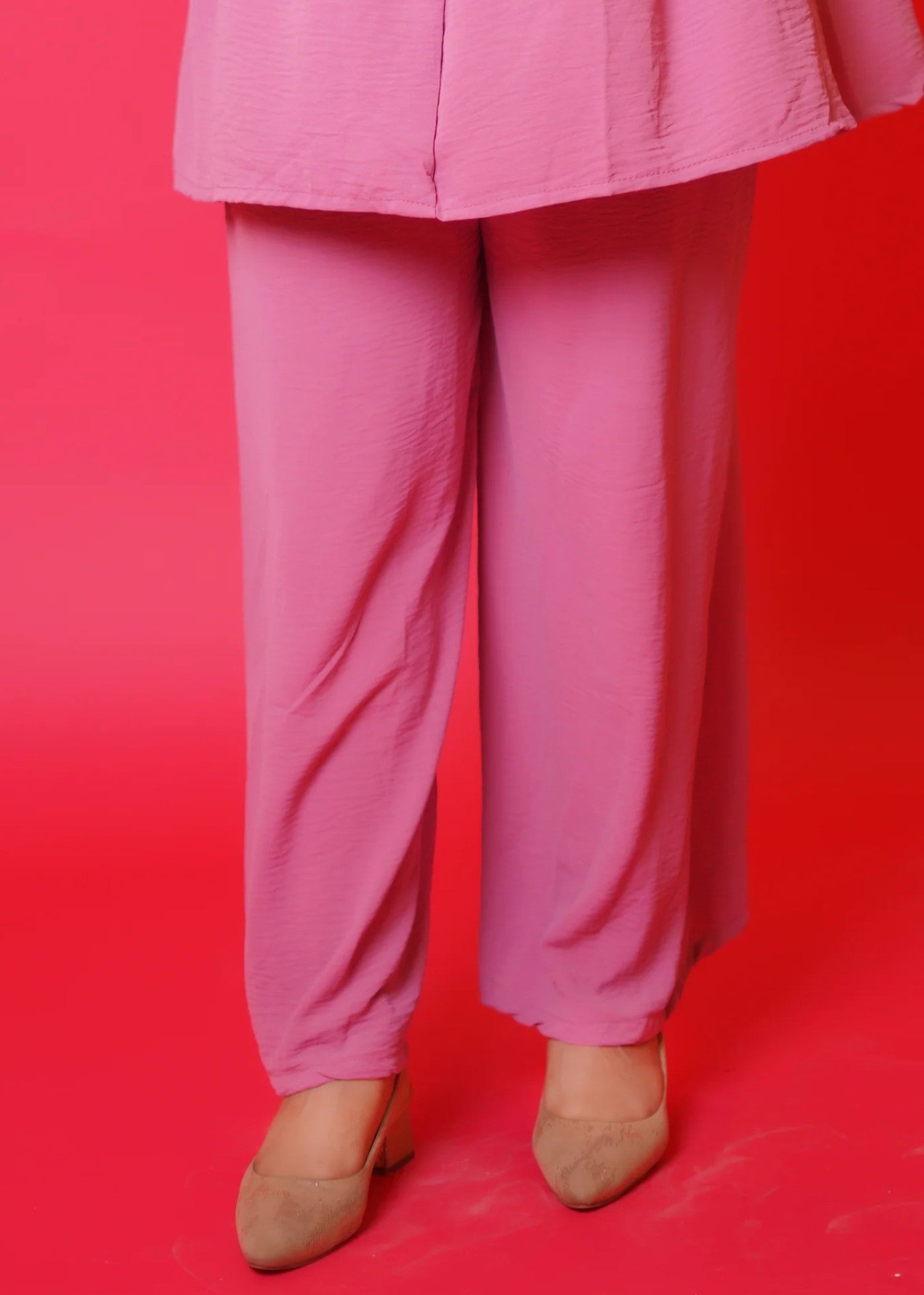 Al Rubab Collection Iris Frock Style Co Ord Set Pink Glow Women 2pcs