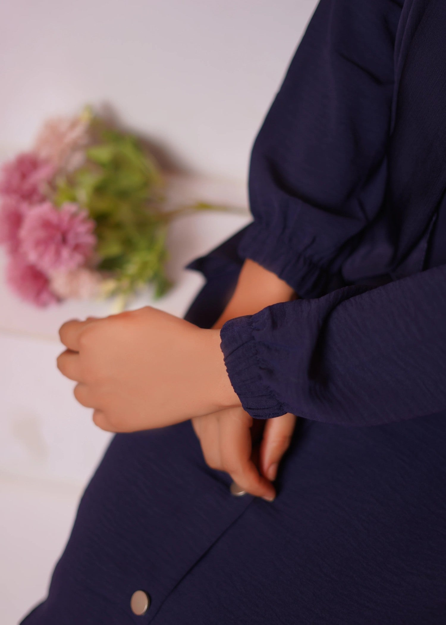 Al Rubab Collection Pocket Style Co Ord Set Dark Blue Women 2pcs