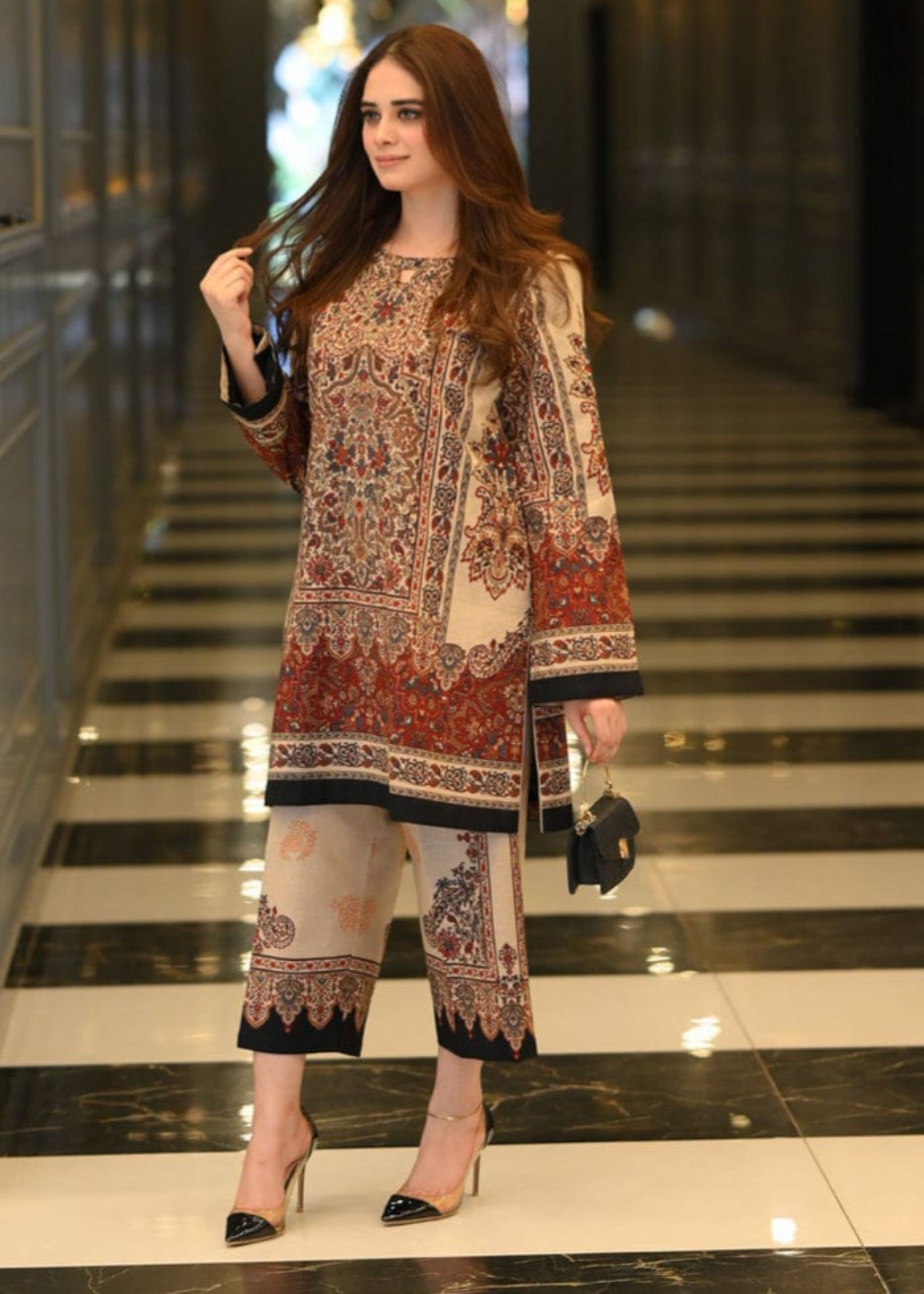 Tehzeeb Libas REGAL RUST CHARM DIGITAL Women 2pcs