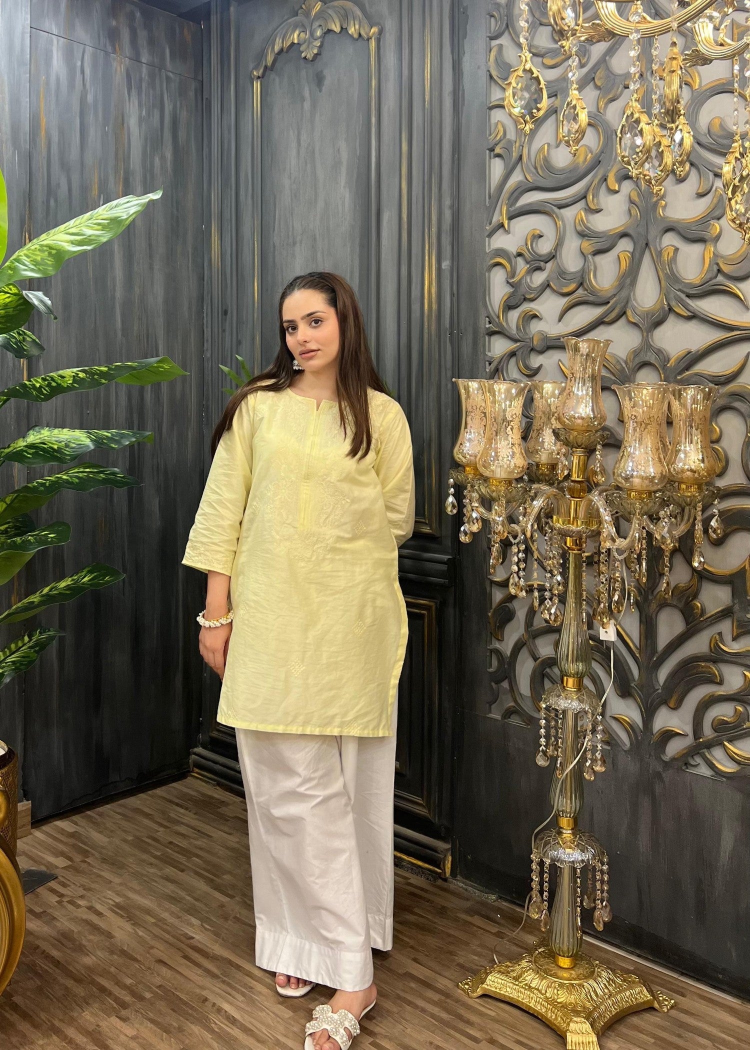 Kunaar lemmon kurti Women 2pcs