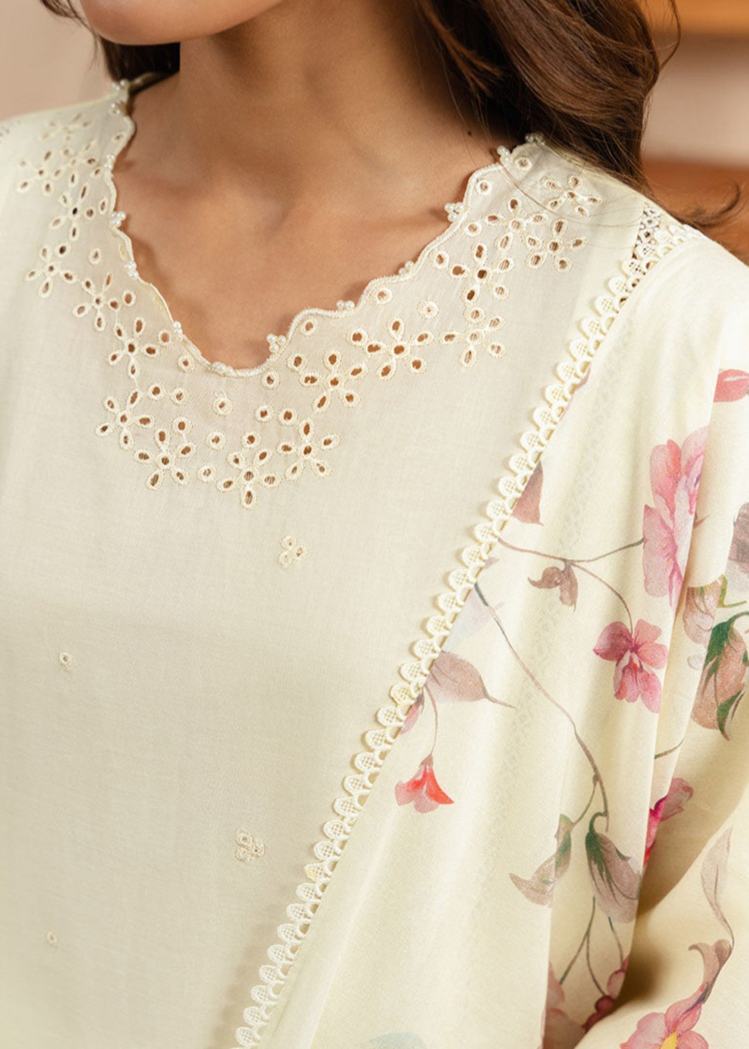 Cross Stitch PALE YELLOW 0125RTWEMBLWN0104 Women 2pcs