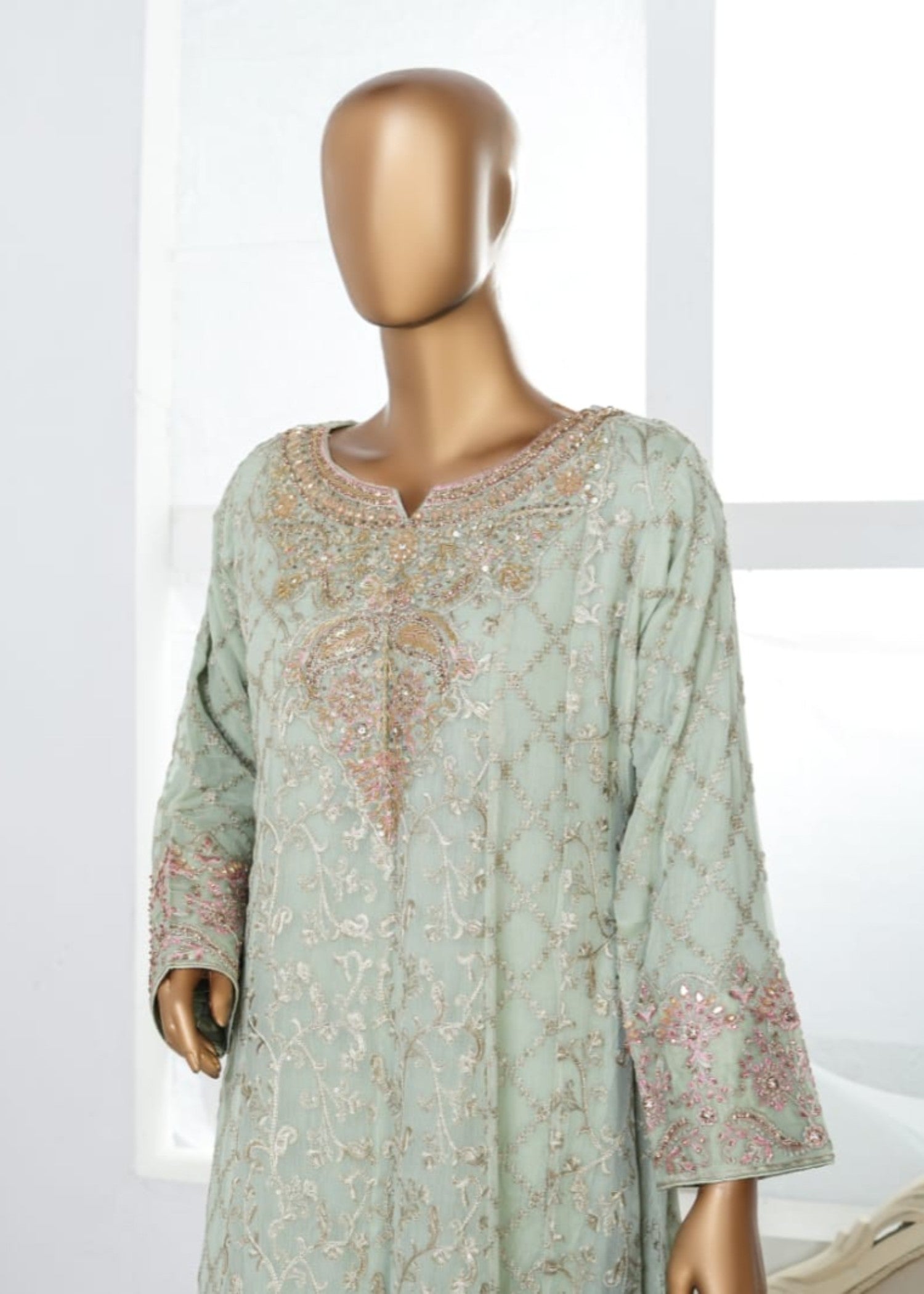 Ahmed Creations kinza Mint Green Women 3pcs