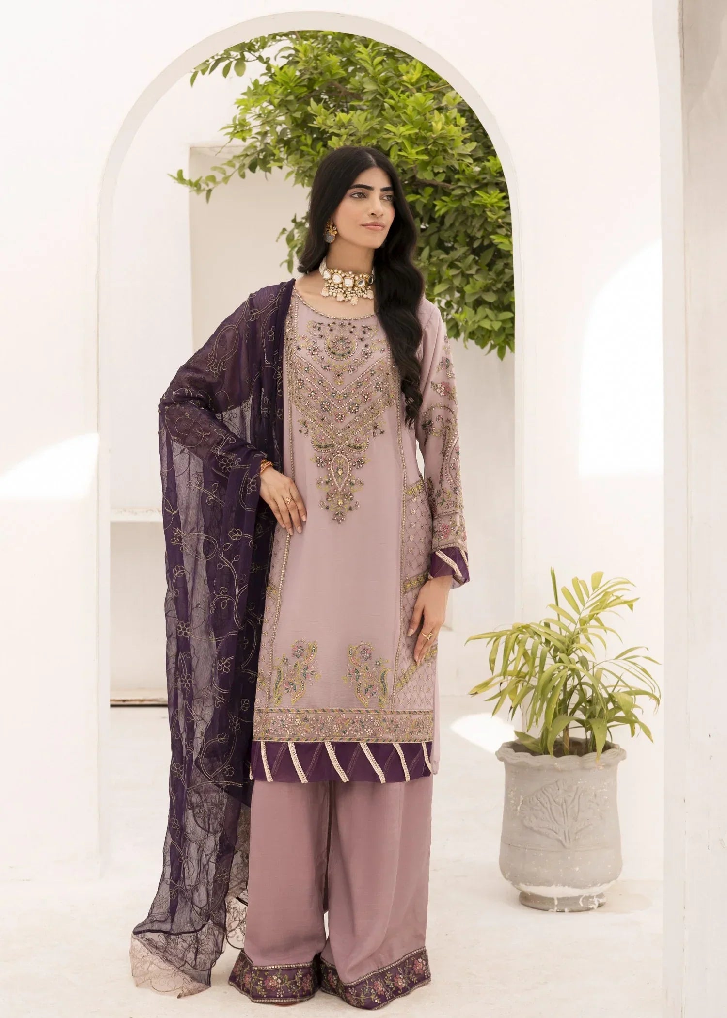 Pehnawa By Bin Akram’s Rose Luxe | Chiffon Women 3pcs