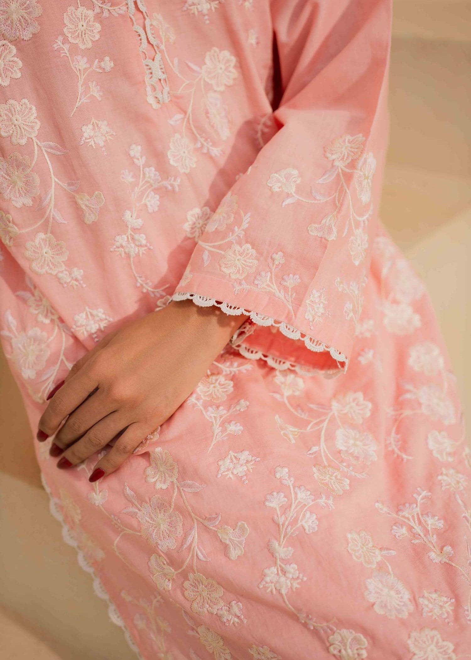 Ayesha Asif PEACH CHANT SUIT Women 2pcs