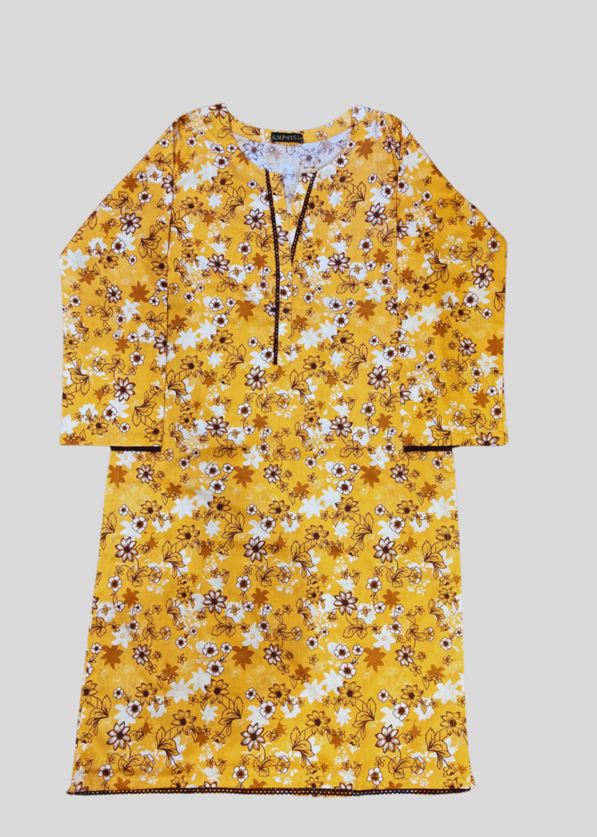 Salimas Periwinkle & Lavender Geometric Print Stitched Lawn Suit Women 2pcs