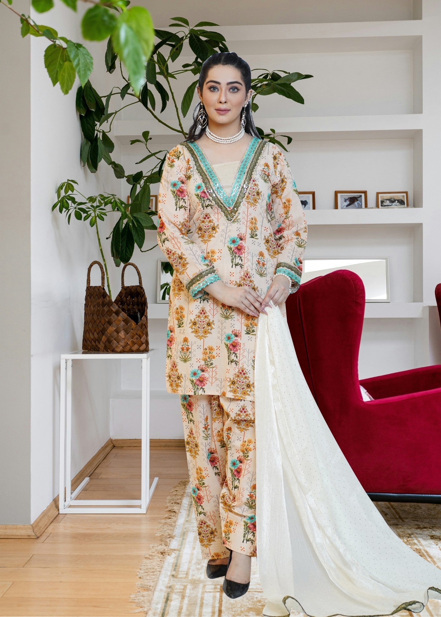 Miss & Mrs Farhsi s lawn ski Women 3pcs