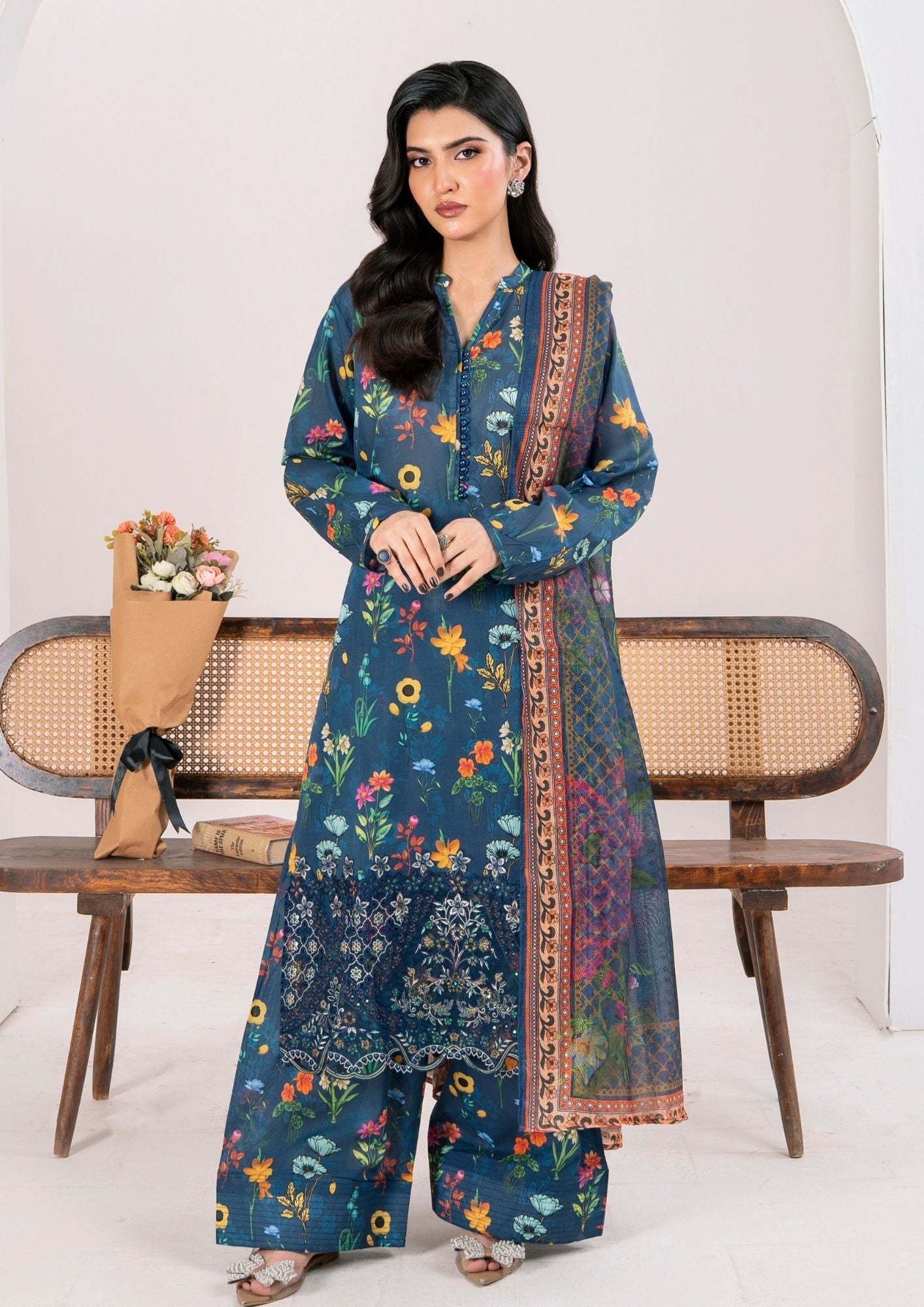 Alfatah Pret Printed Lawn with Embroidery RANAAI S25 0008 Women 3pcs