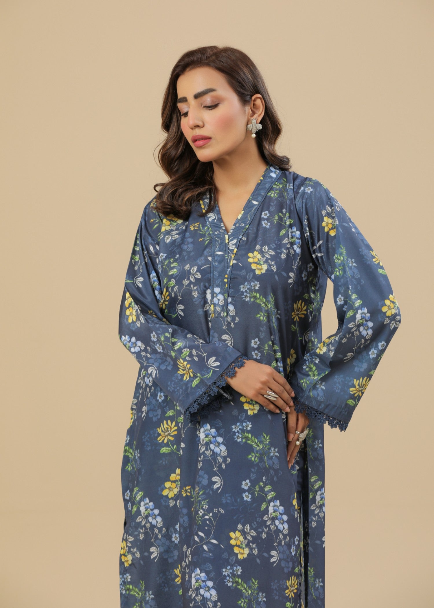 Zenyre Midnight Bloom Printed Set Women 2pcs