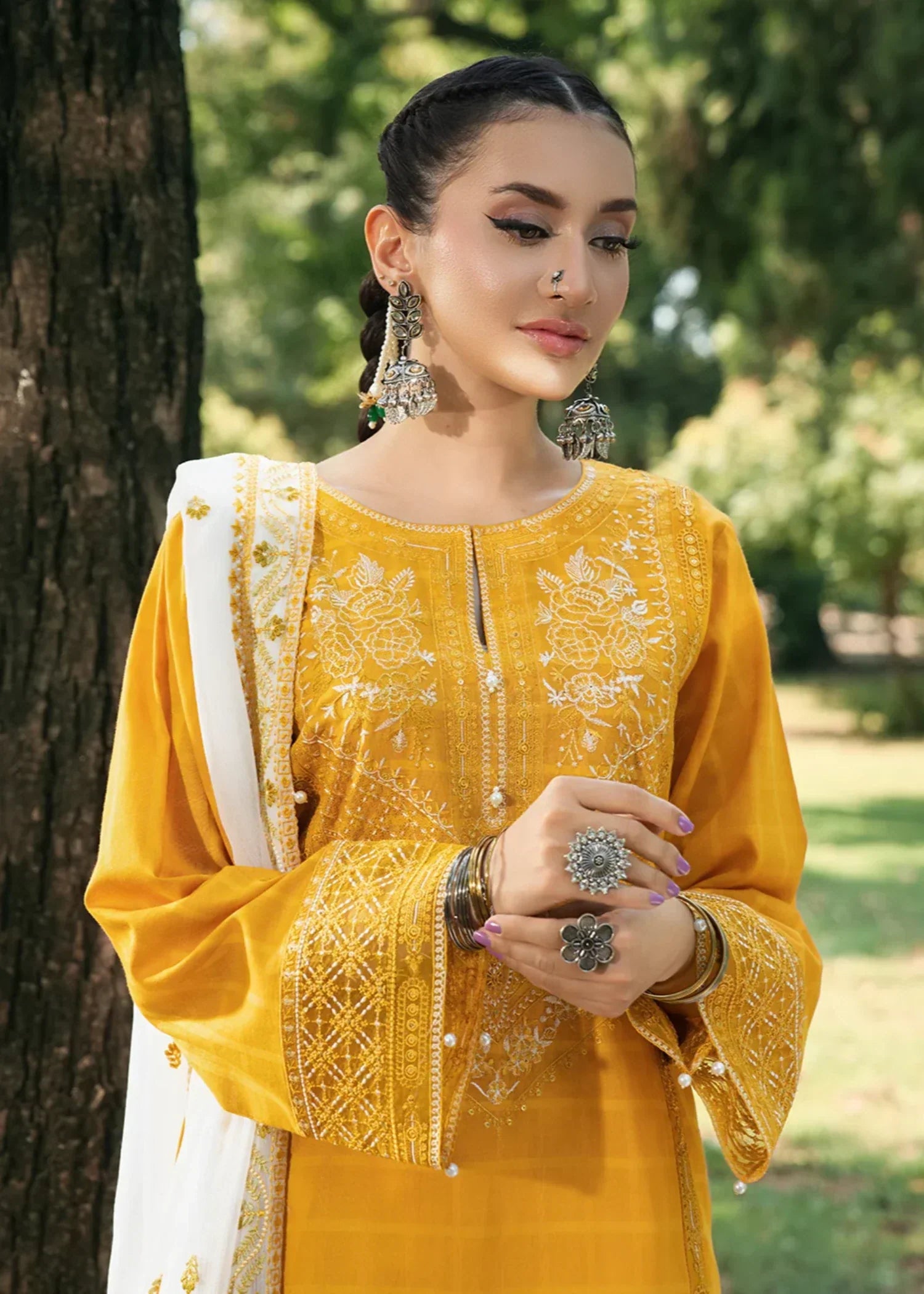 Hemstitch Saffron Petal Women 3pcs