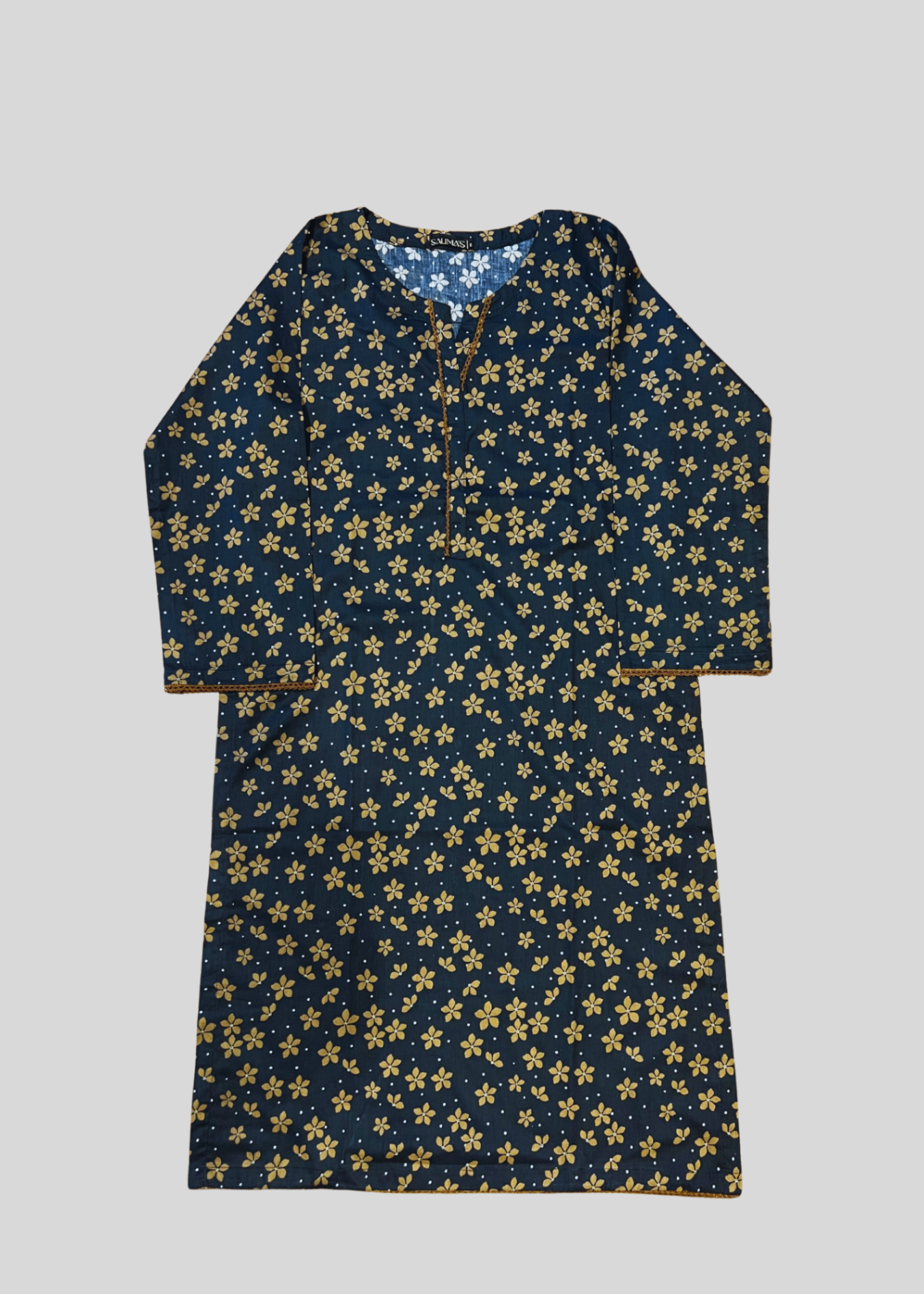 Salimas Lawn Stitched Suit – Dark Floral Elegance Women 2pcs