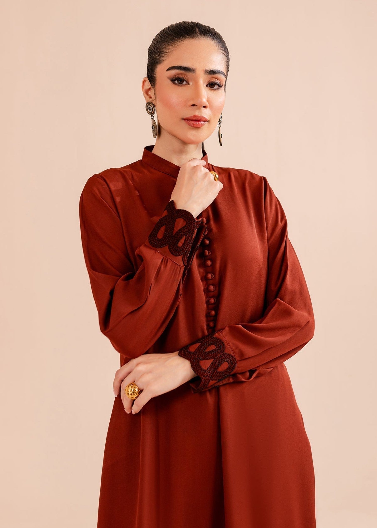 Peach Republic Rust Dress 01 Women 2pcs