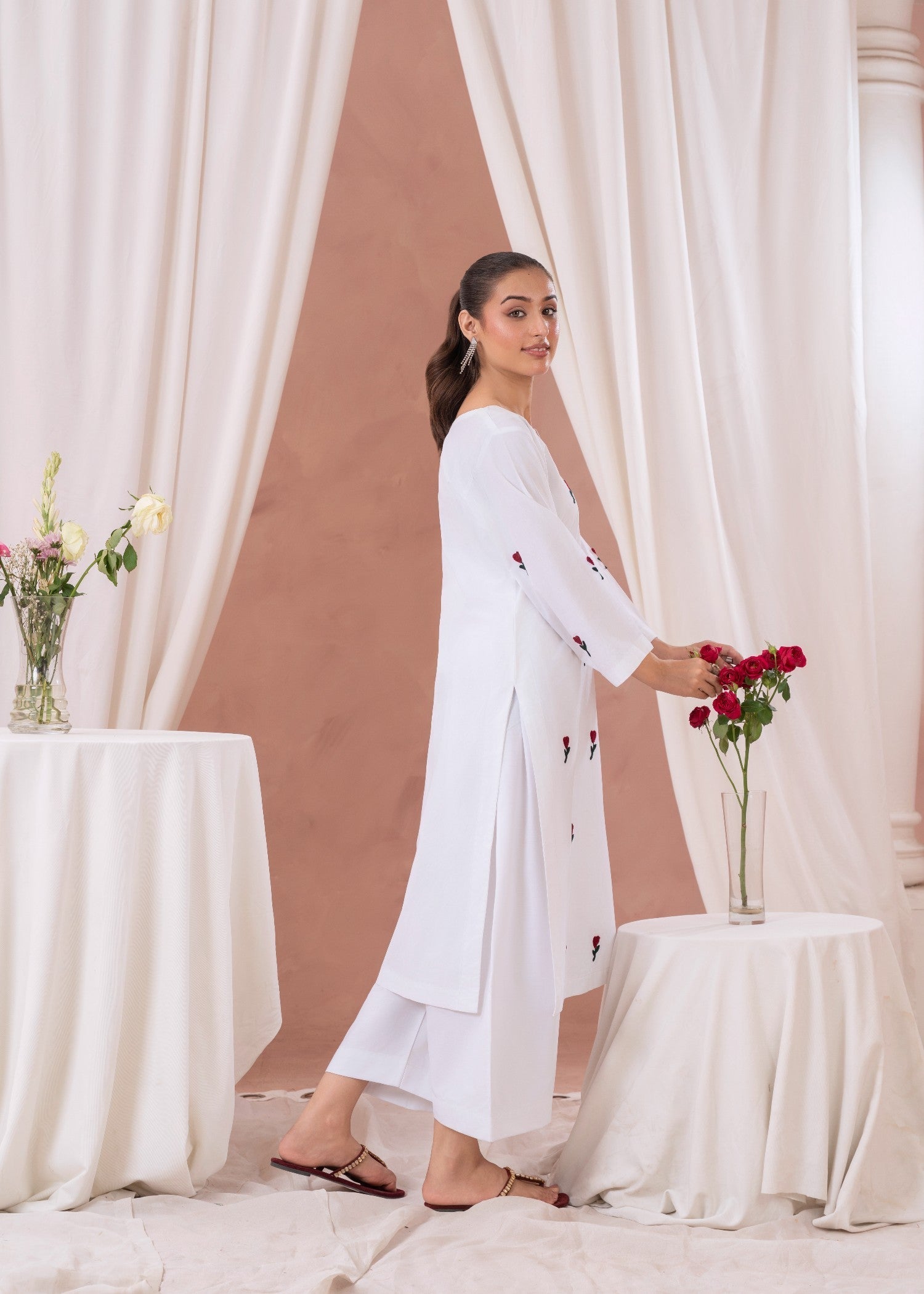 Tonics Clothing White Orchid Women 2pcs