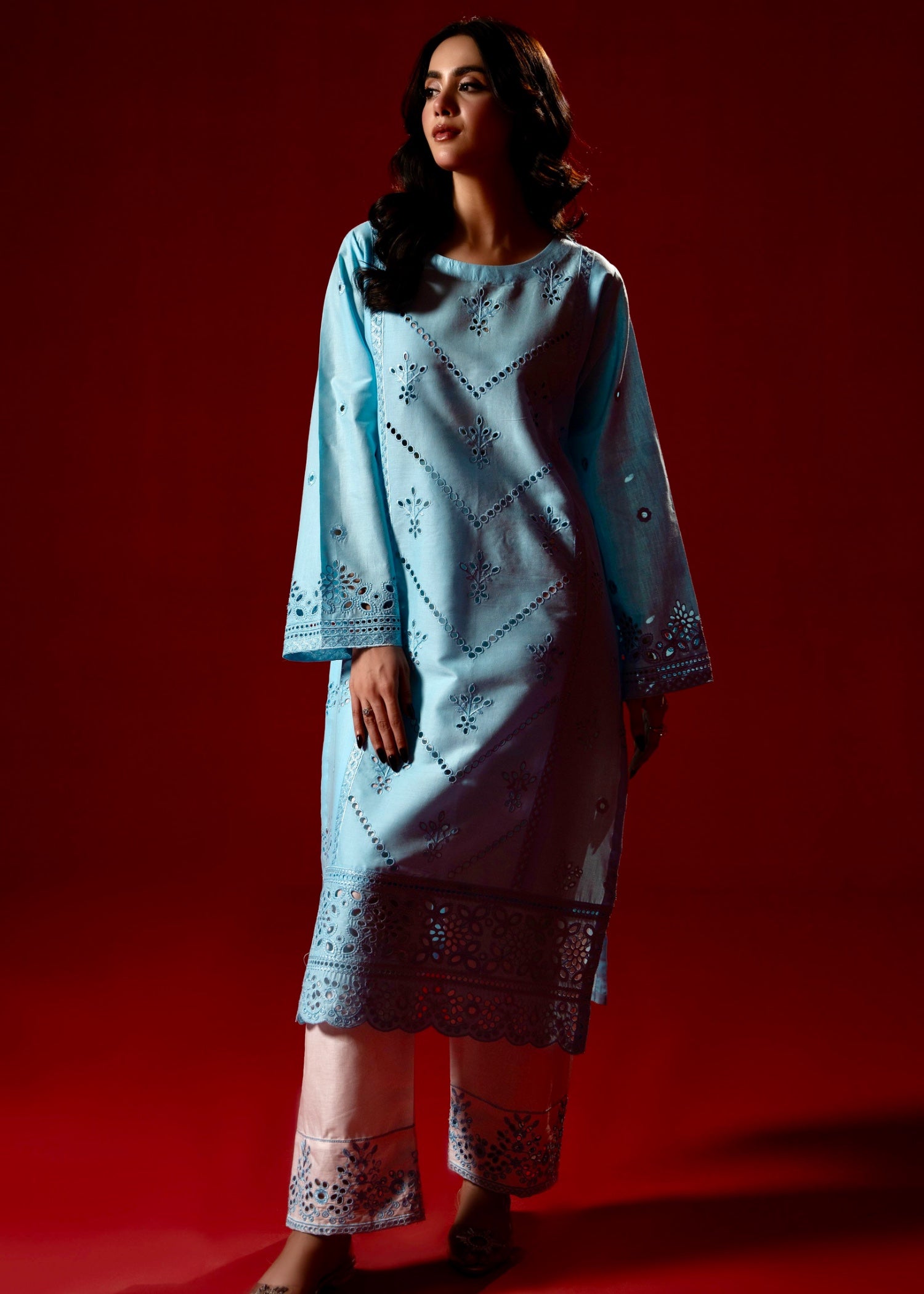 Zeenat & Zoha Sky Blue Women 2pcs