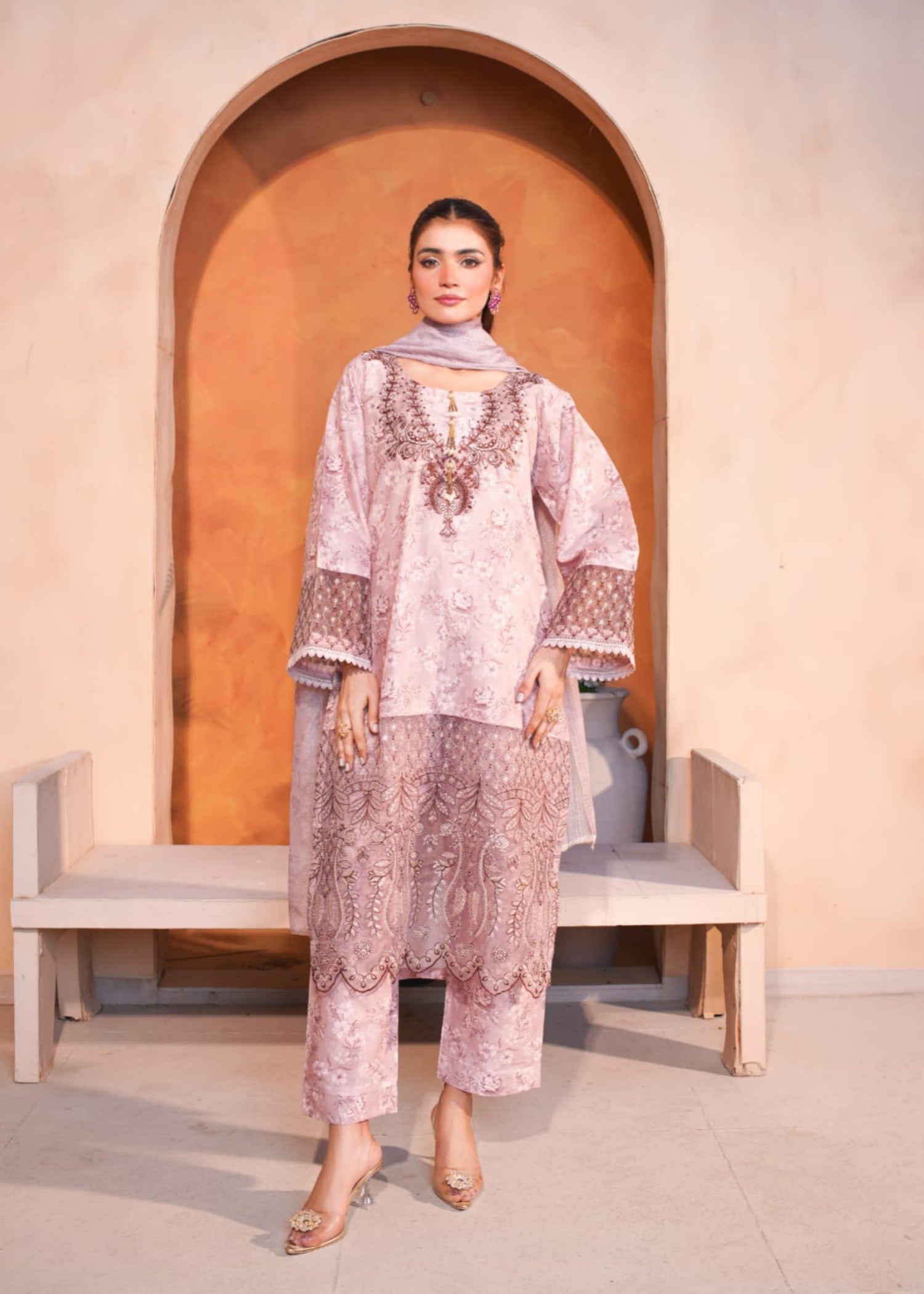 Shehroz Fashion SHEEN E BAHAR LAWN EMBROIDERY SUIT Women 3pcs