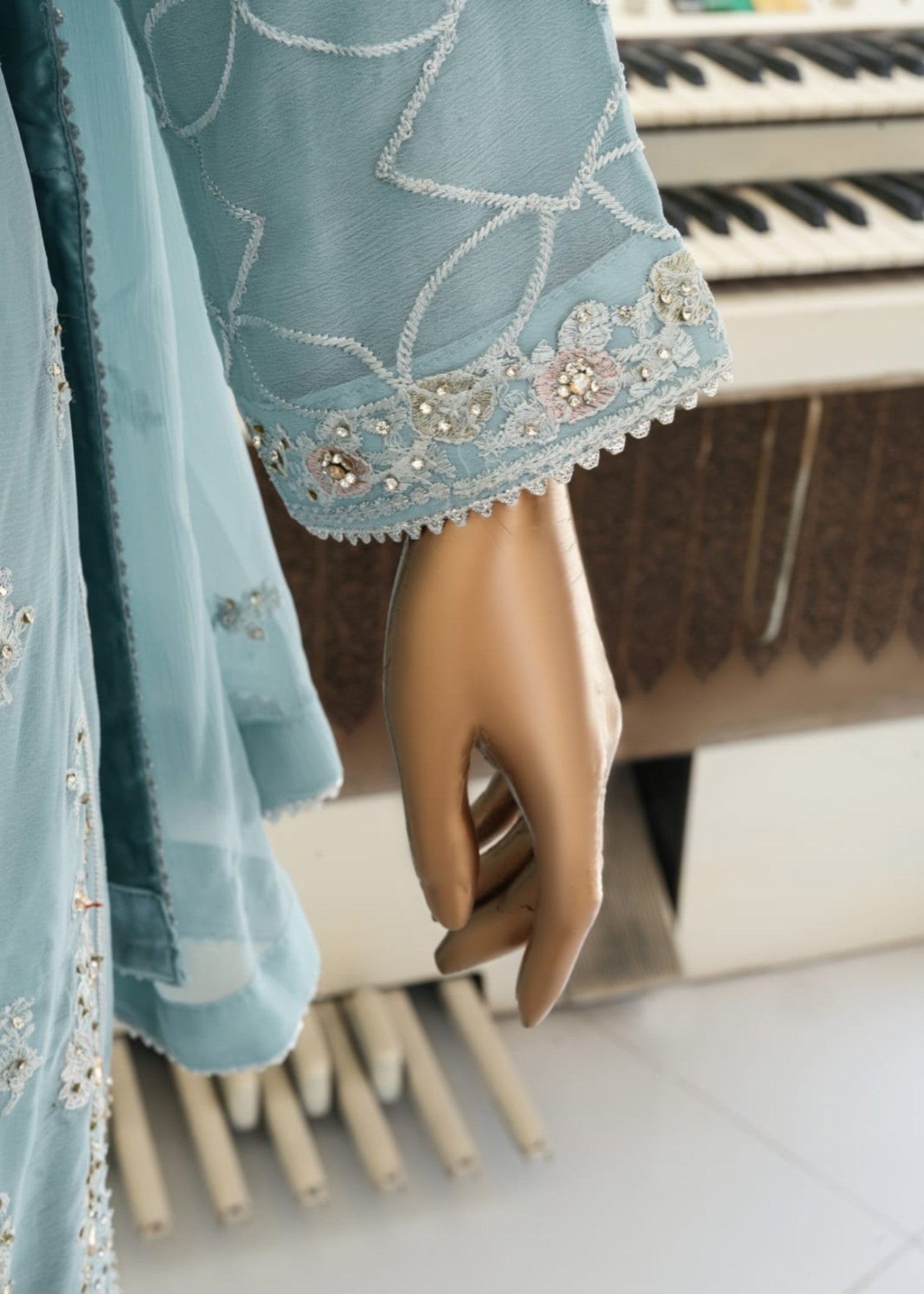 Ahmed Creations ALISHBA SLKY BLUE Women 3pcs