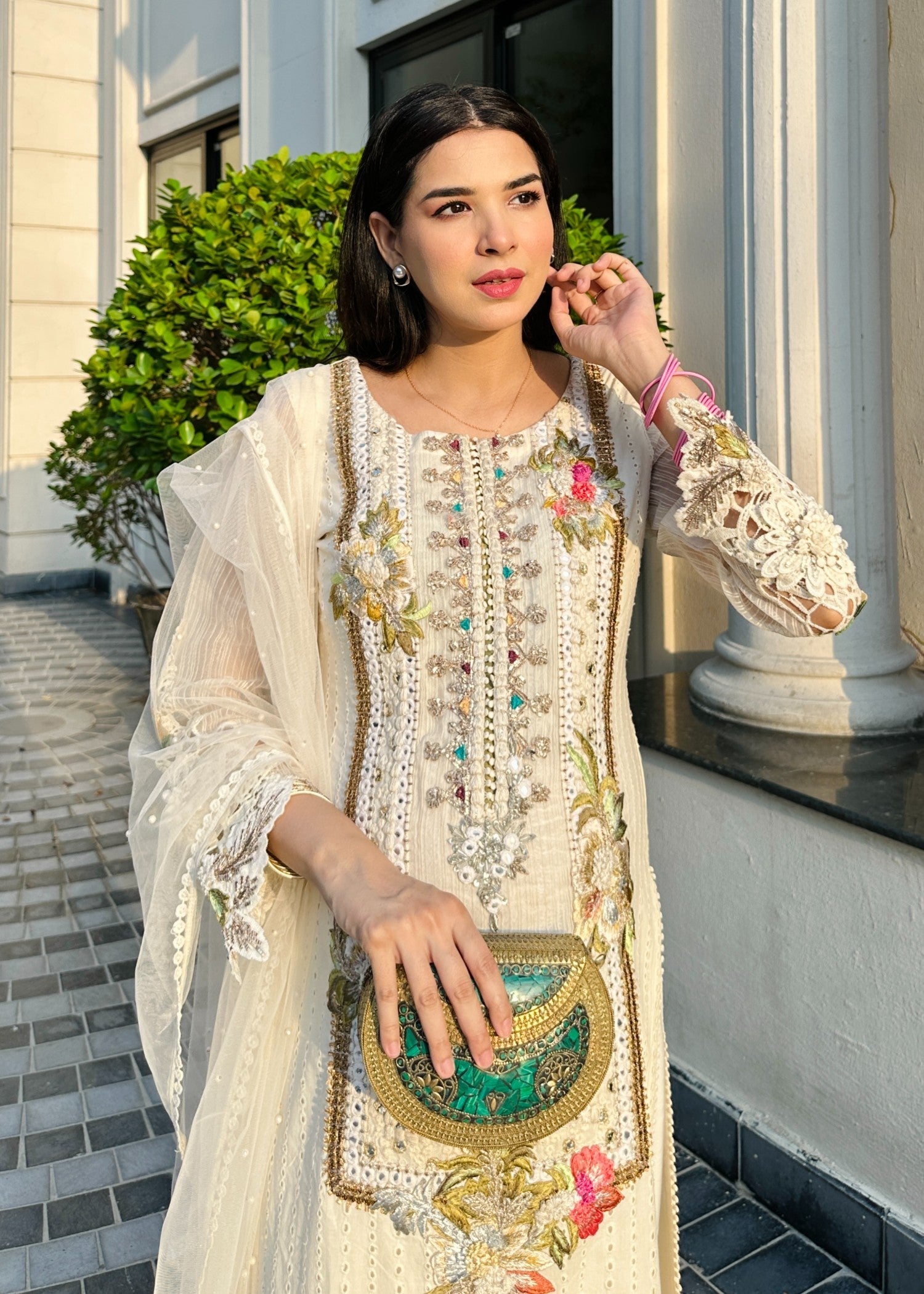 Khuda Baksh Creations S 125 Off White Women 4pcs